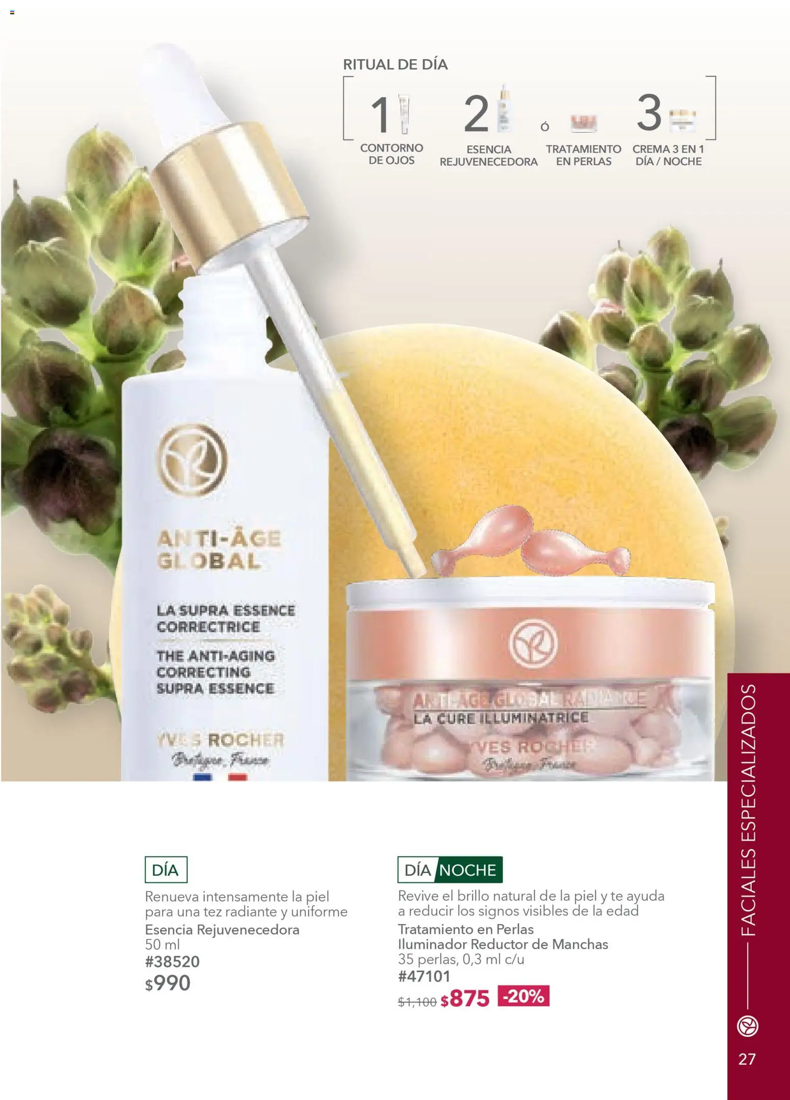 Vista previa las ofertas de la tienda Yves Rocher - Campaña 4 2026 desde el 03/03/2026 - Té, Crema, Contorno de ojos, Iluminador, Contorno, Brillo, Radiante