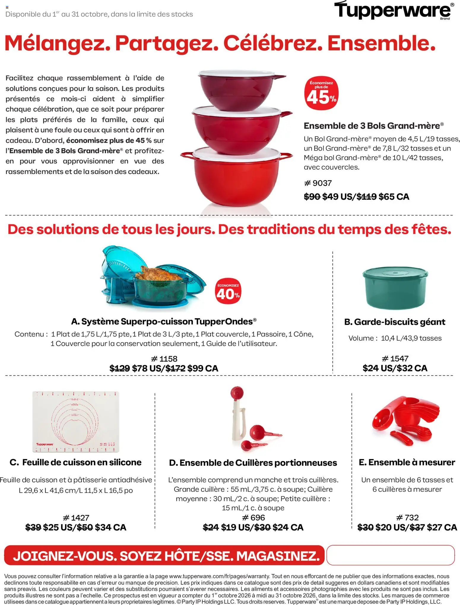 Preview of leaflet Tupperware circulaire from shop Tupperware is valid from Oct 01, 2026