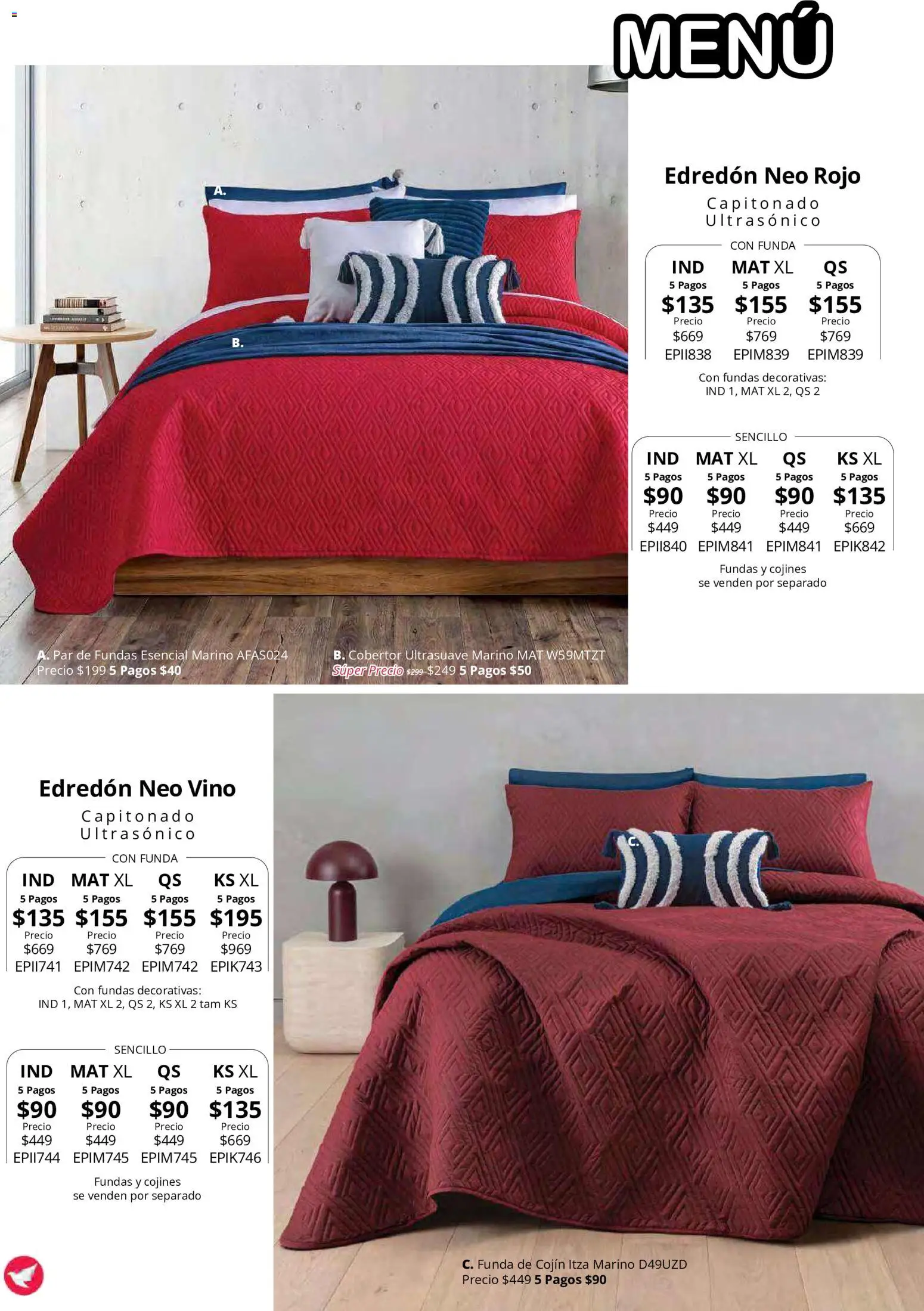 Vista previa las ofertas de la tienda Colchas Concord - Colchas Concord catálogo desde el 15/10/2026 