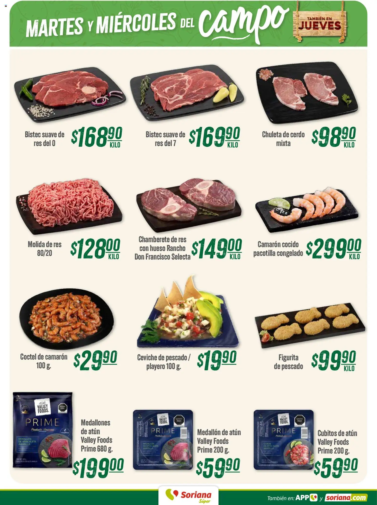 Vista previa las ofertas de la tienda Soriana - Soriana Martes y Miércoles del Campo Súper: Tamaulipas (excepto Cd. Victoria y Tampico) desde el 04/08/2026 
