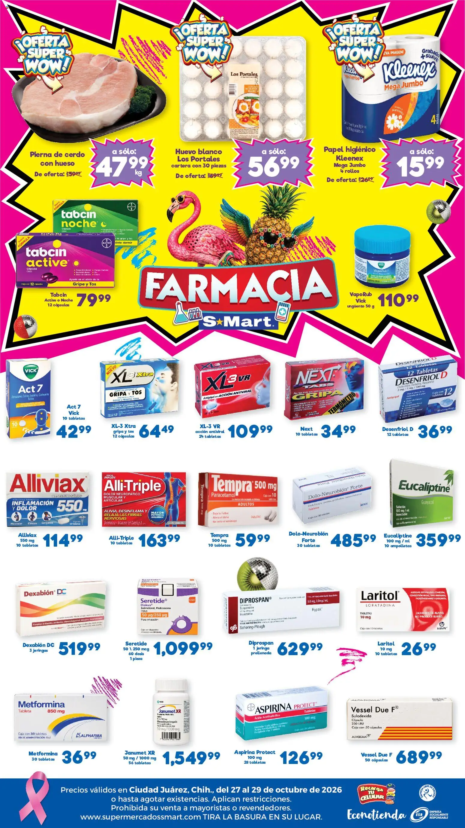 Vista previa las ofertas de la tienda S-Mart - S-Mart folleto Juárez desde el 27/10/2026 