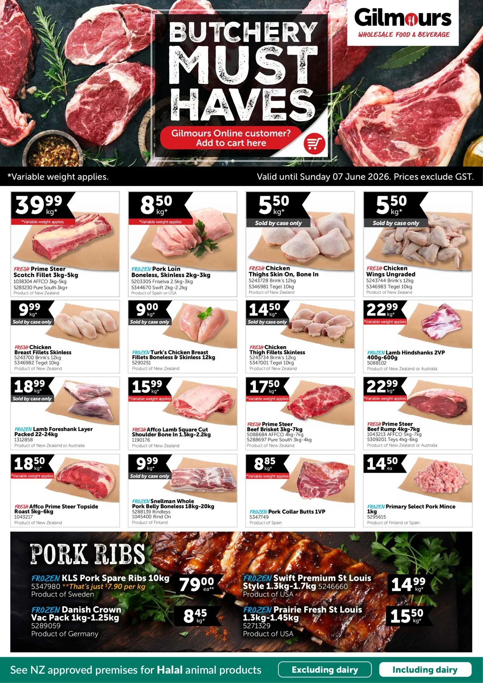 Preview of catalogue Gilmours Butchery Must Haves from shop Gilmours valid 4 May 2026