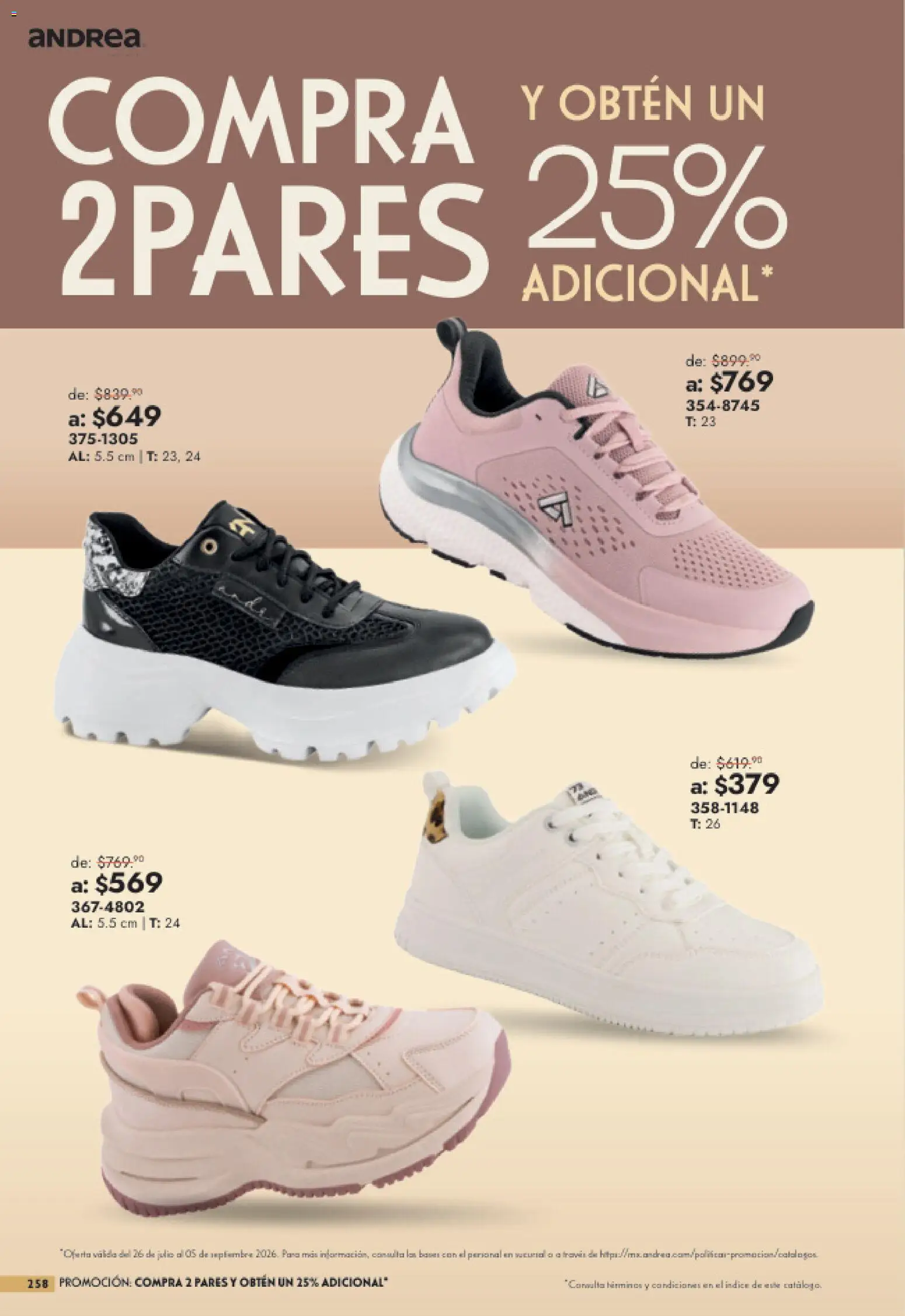 Vista previa las ofertas de la tienda Andrea - Andrea catálogo Outlet desde el 26/07/2026 