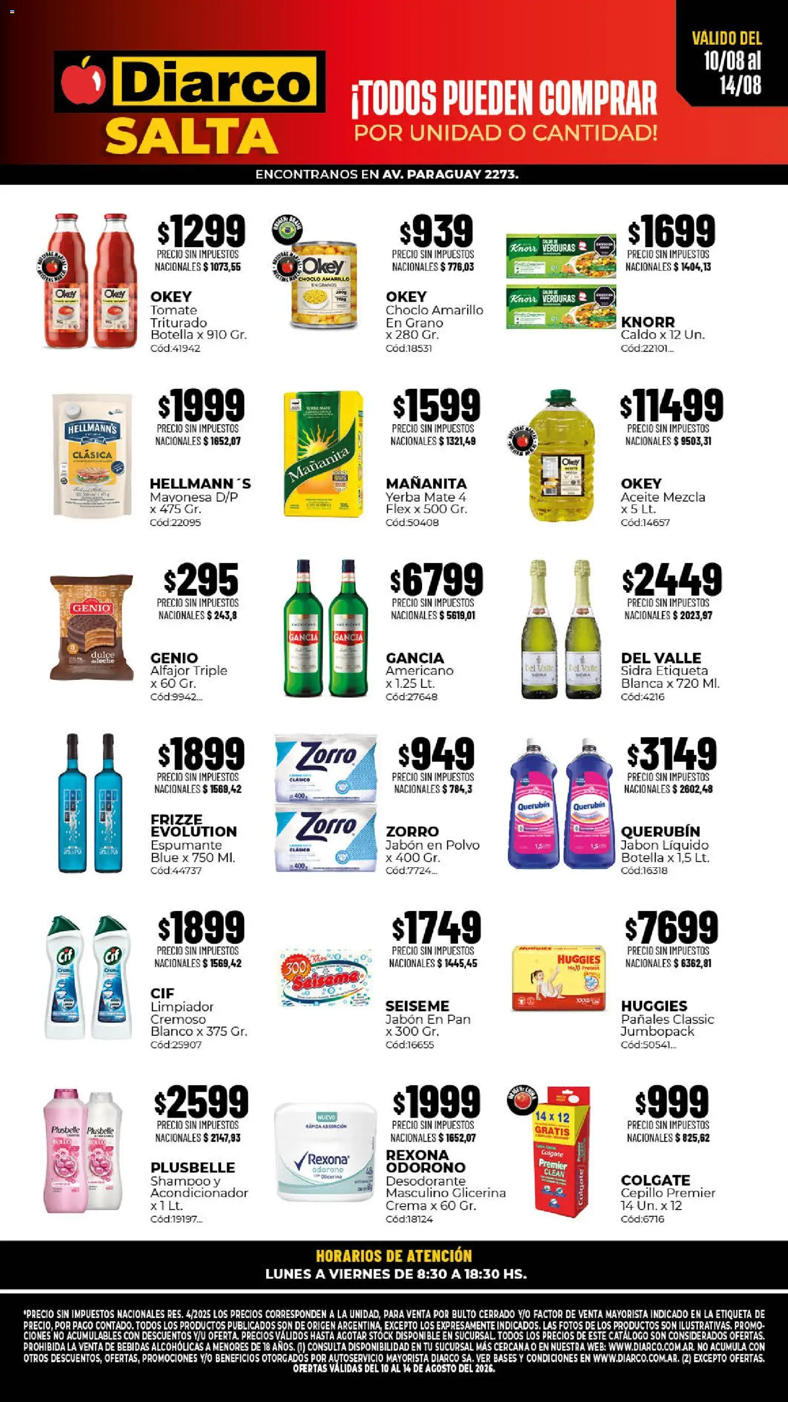 Vista previa del folleto de la tienda Diarco válido desde el 10/08/2026 