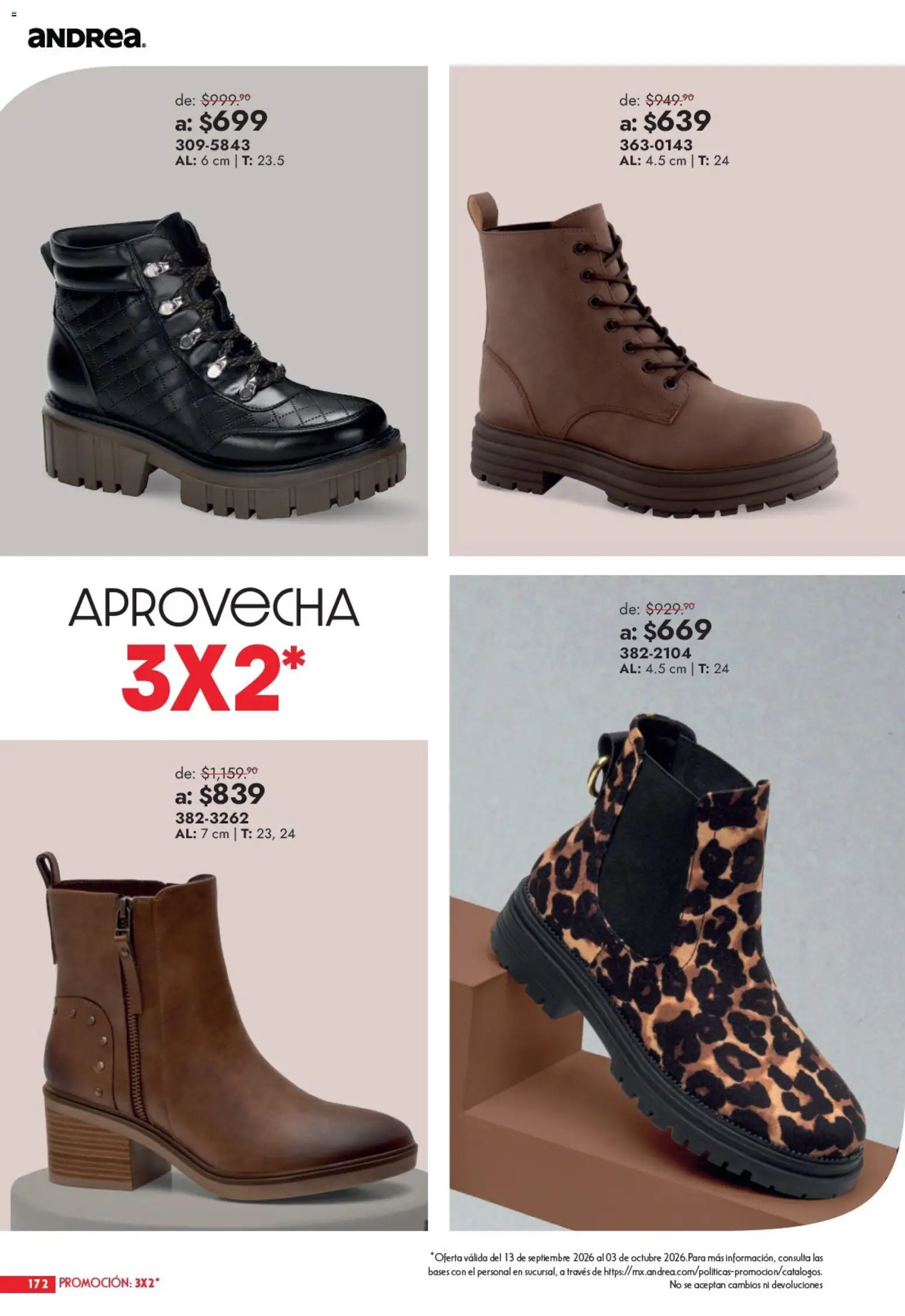 Vista previa las ofertas de la tienda Andrea - Andrea catálogo Outlet desde el 13/09/2026 