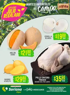 Vista previa las ofertas de la tienda Soriana - Soriana Martes y Miércoles del Campo Súper: Juárez desde el 23/06/2026 