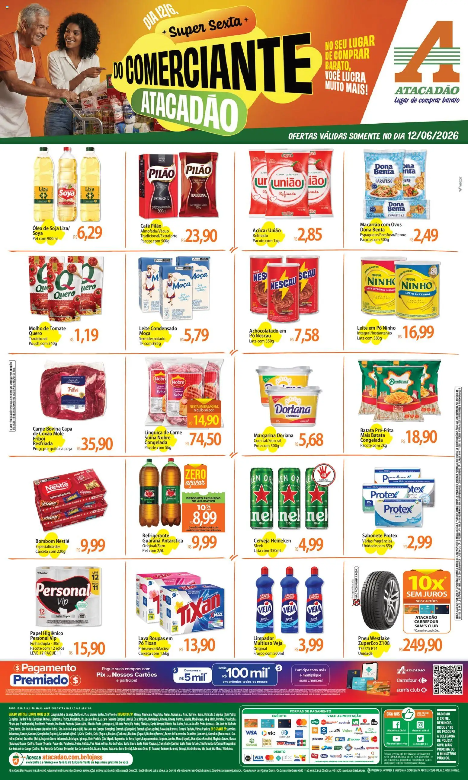 Pré-Visualização do folheto "Atacadão ofertas - SP" da loja Atacadão válido a partir de 12/06/2026