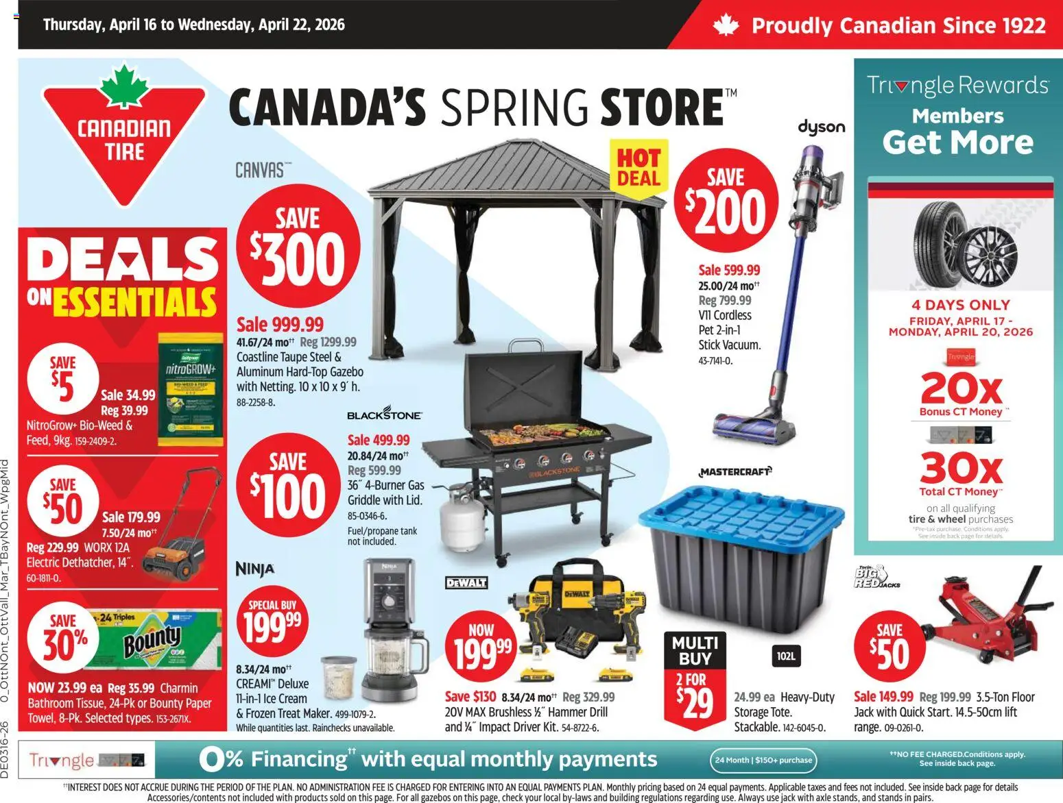 Preview of leaflet Canadian Tire weekly flyer from shop Canadian Tire is valid from Apr 16, 2026 - Ice cream, Ice, Cream