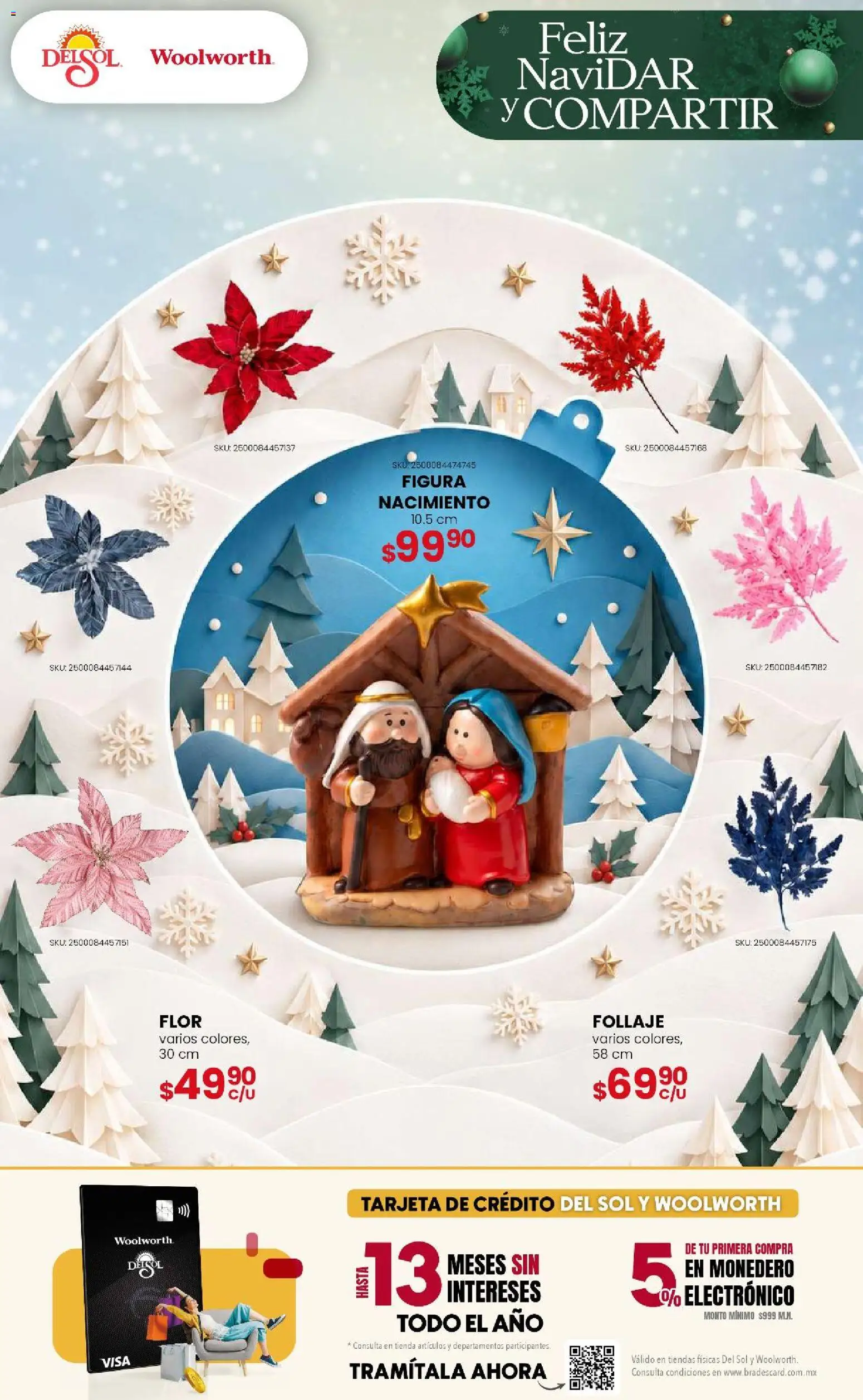 Vista previa las ofertas de la tienda Del Sol y Woolworth - Del Sol y Woolworth - Feliz NaviDar y Compartir desde el 08/10/2026 