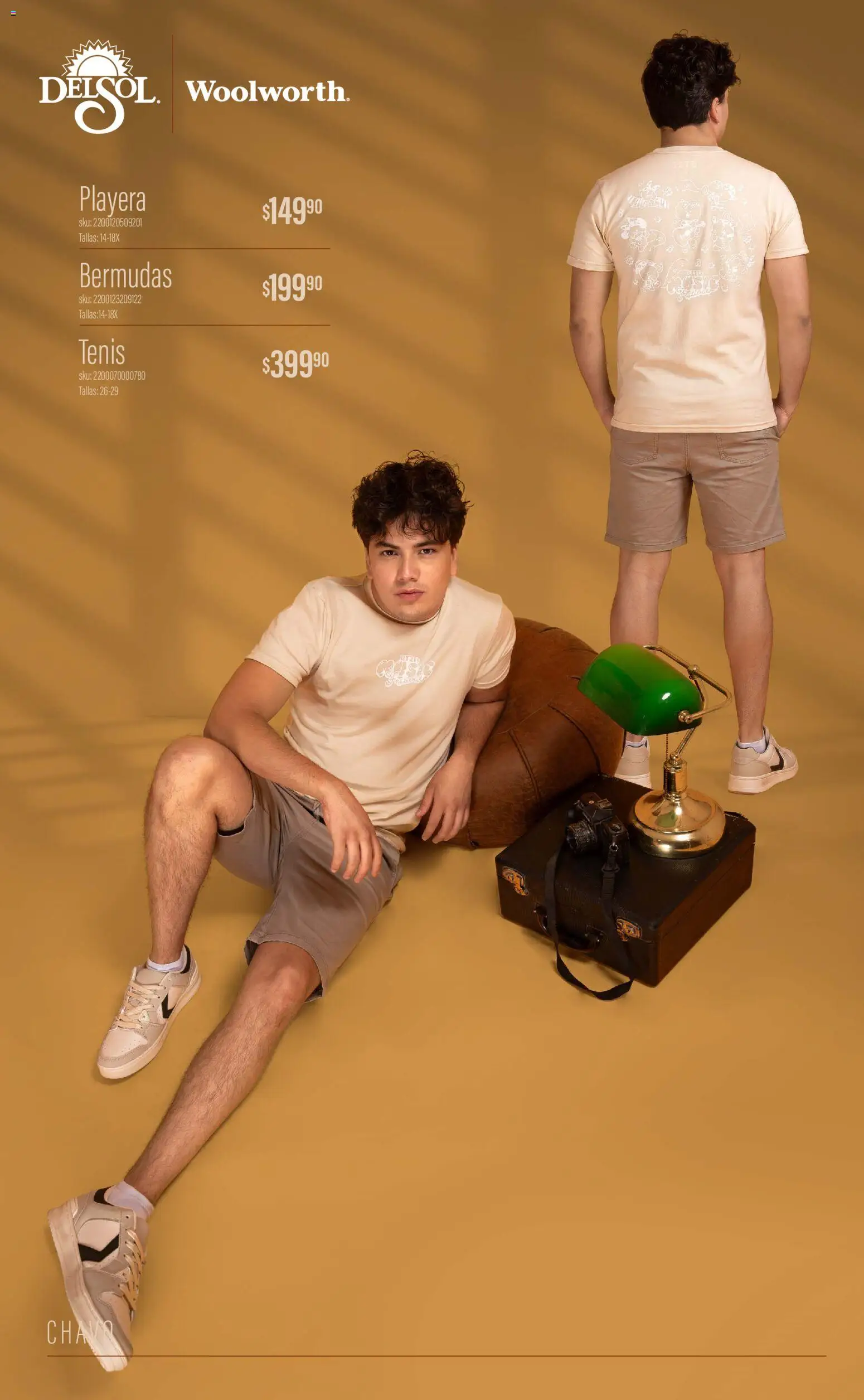 Vista previa las ofertas de la tienda Del Sol y Woolworth - Del Sol y Woolworth catálogo Luce el Otoño en Tiendas desde el 01/10/2026 - Tenis, Playera, Bermudas