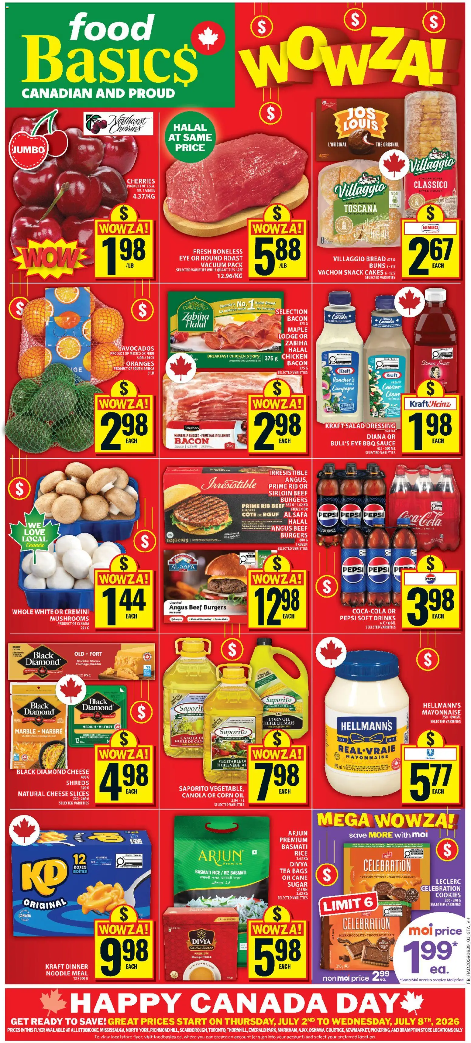 Preview of leaflet Food Basics weekly flyer - Ajax from shop Food Basics is valid from Jul 02, 2026