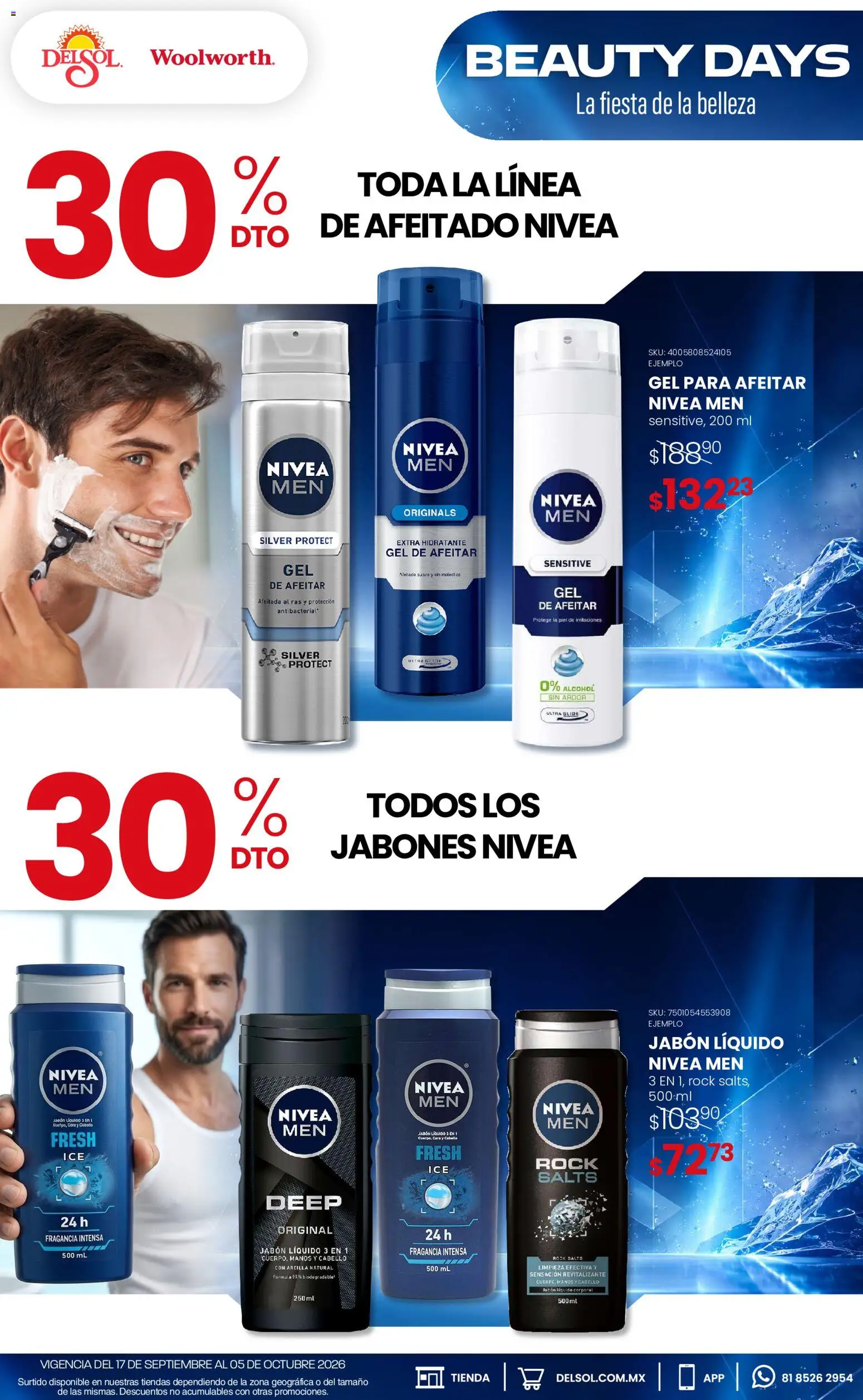 Vista previa las ofertas de la tienda Del Sol y Woolworth - Del Sol y Woolworth catálogo La Fiesta de la Belleza desde el 17/09/2026 