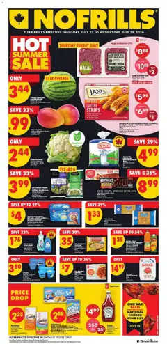Un aperçu du dépliant No Frills weekly flyer / circulaire du magasin No Frills est valide à partir 23 juill. 2026