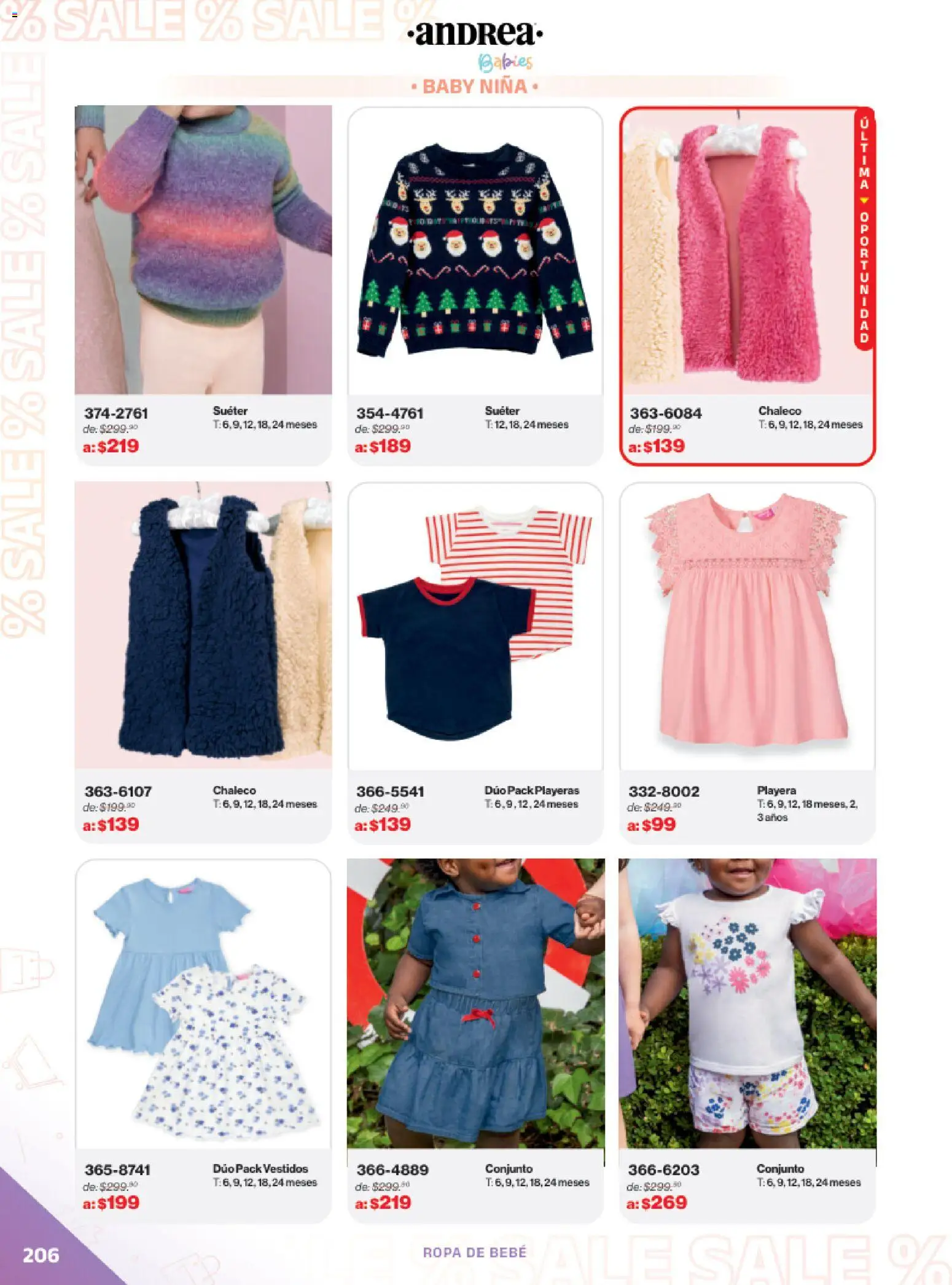 Vista previa las ofertas de la tienda Andrea - Catálogo Outlet desde el 21/12/2025 - Playera, Ropa, Suéter, Chaleco, Conjunto
