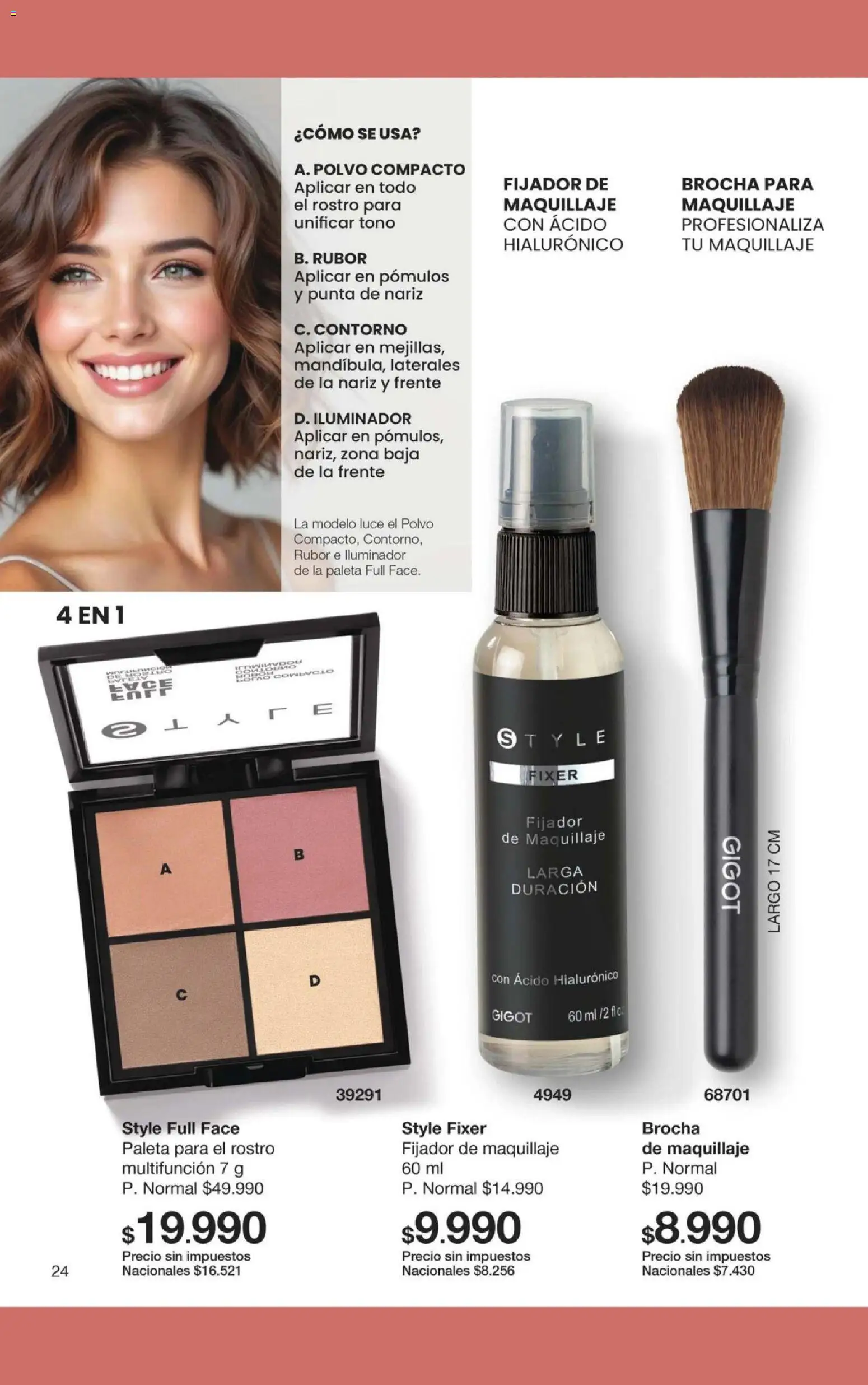 Vista previa del folleto de la tienda Gigot válido desde el 21/09/2026 - Maquillaje, Rubor, Paleta, Iluminador, Contorno, Polvo compacto, Polvo, Fijador
