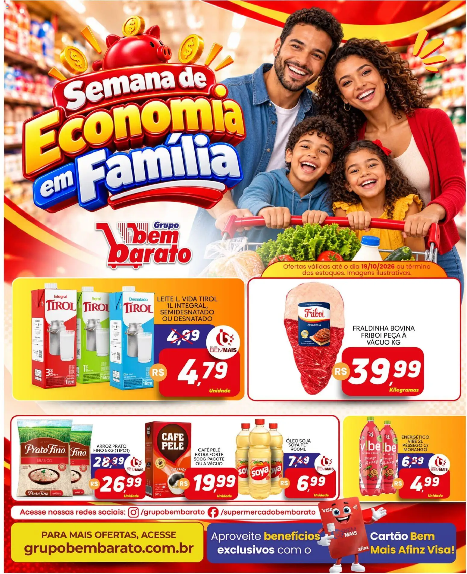 Pré-Visualização do folheto "Supermercado Bem Barato - Ofertas da semana" da loja Supermercado Bem Barato válido a partir de 13/10/2026