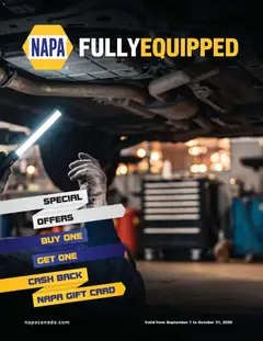 Preview of leaflet NAPA Auto Parts flyer - Fully Equipped September-October 2026 from shop NAPA Auto Parts is valid from Sep 01, 2026