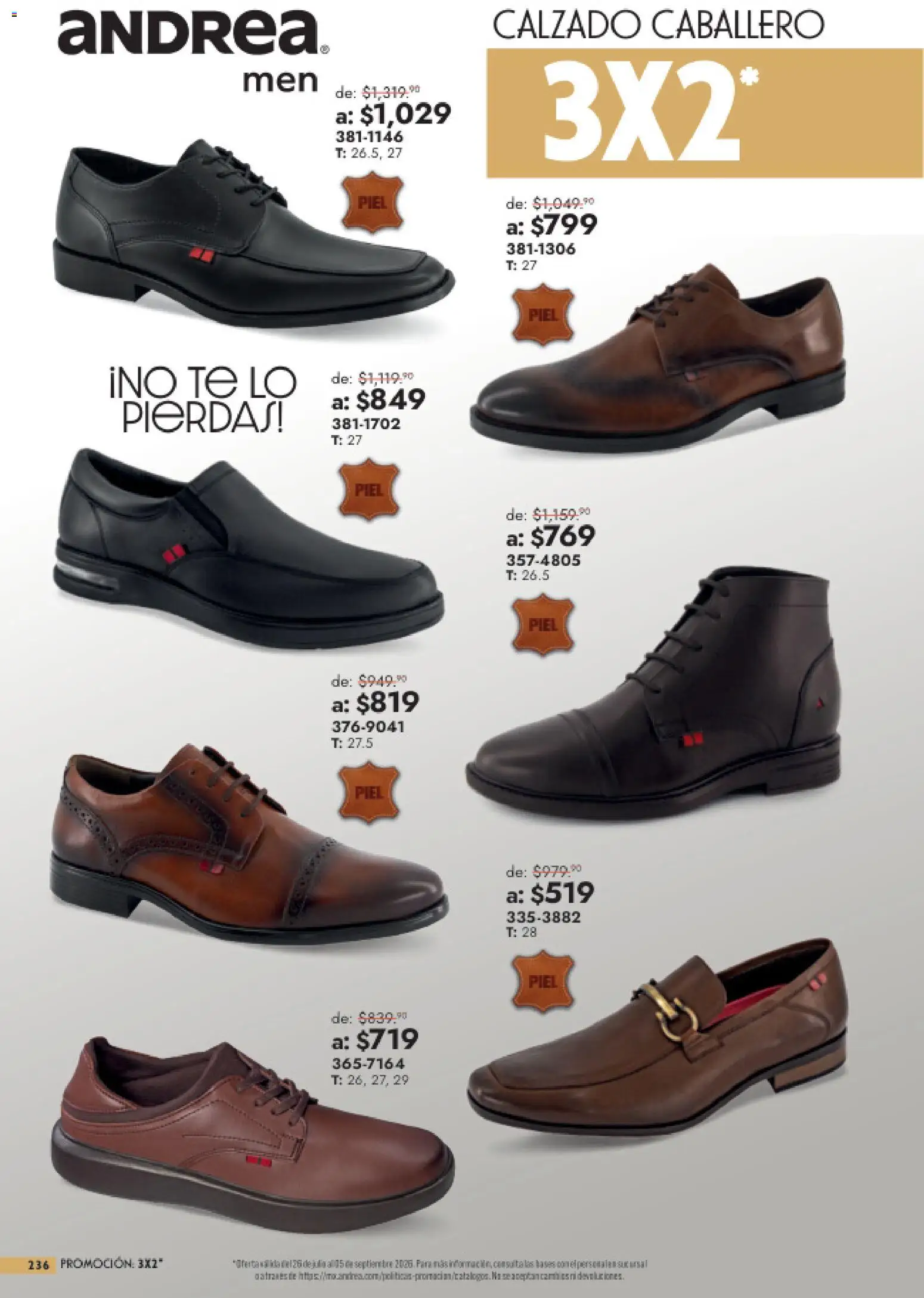 Vista previa las ofertas de la tienda Andrea - Andrea catálogo Outlet desde el 26/07/2026 