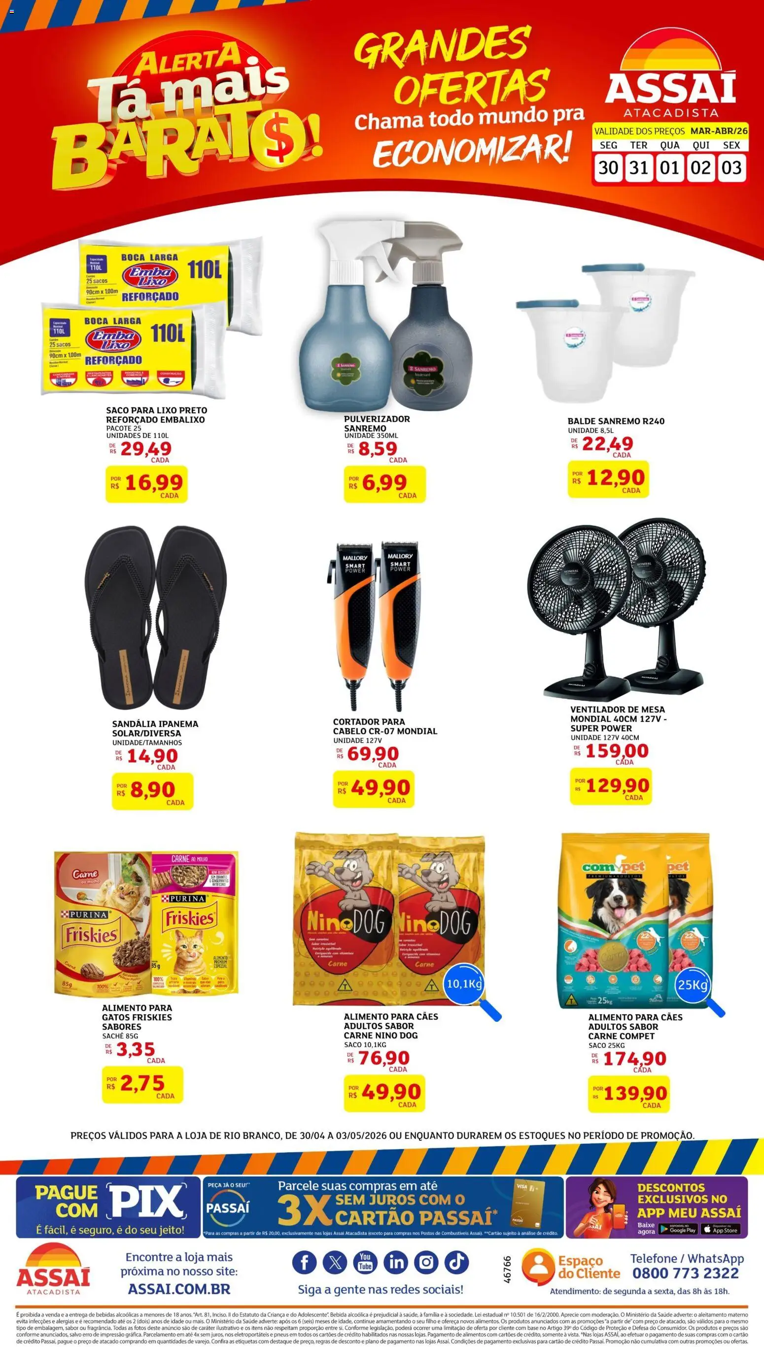 Pré-Visualização do folheto "Assaí Atacadista ofertas - AC" da loja Assaí Atacadista válido a partir de 30/04/2026