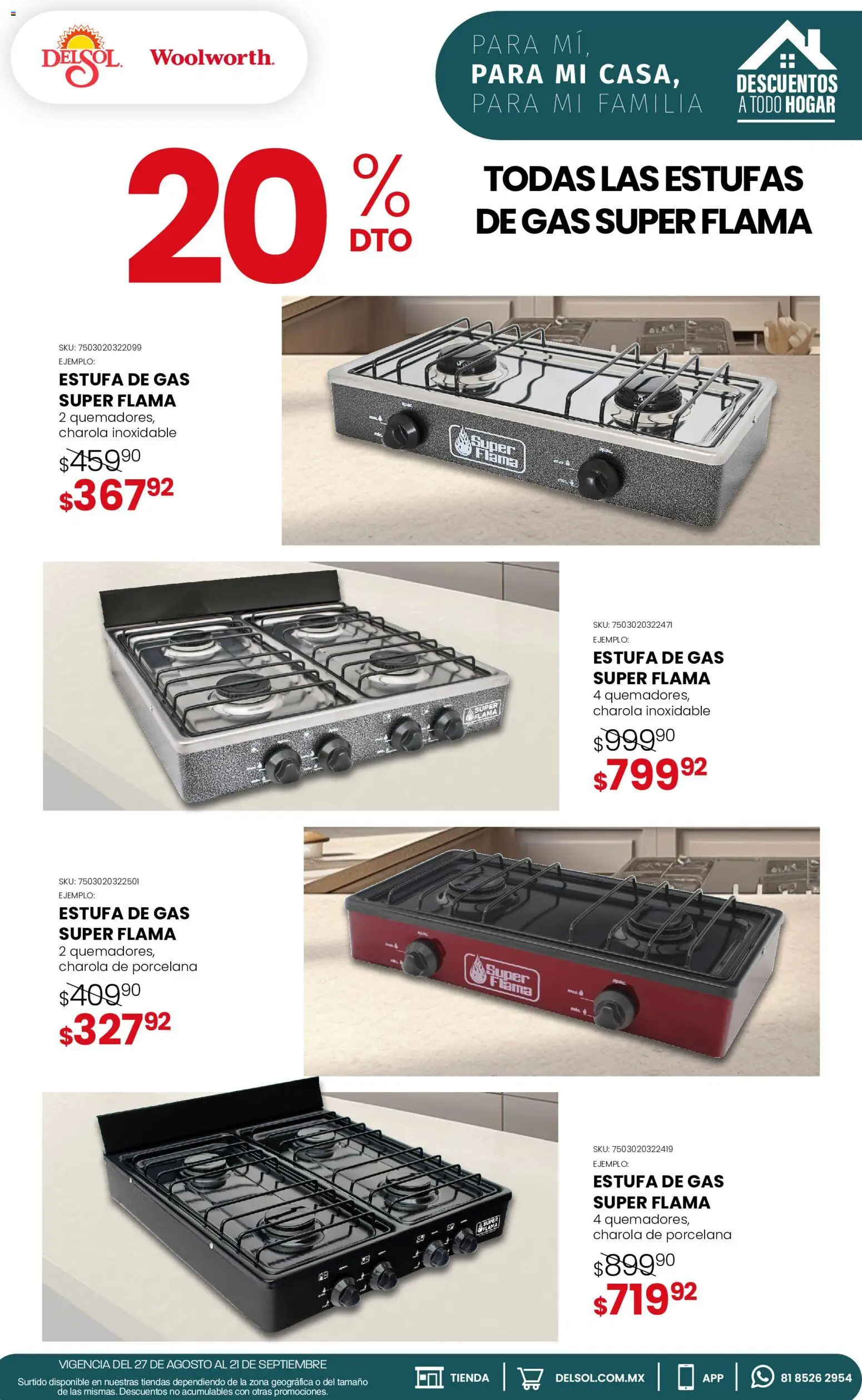 Vista previa las ofertas de la tienda Del Sol y Woolworth - Del Sol y Woolworth catálogo desde el 27/08/2026 