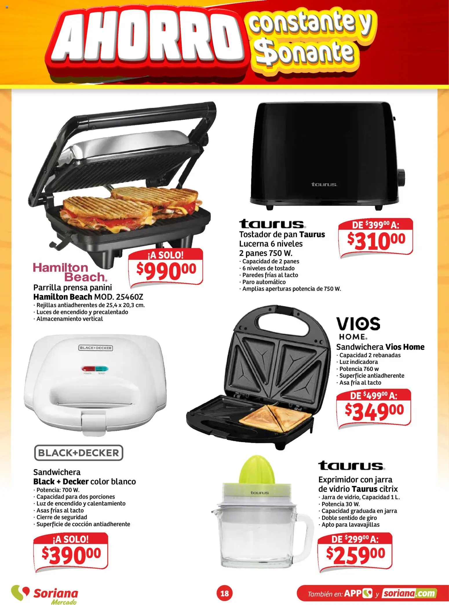 Vista previa las ofertas de la tienda Soriana - Soriana folleto Ahorro constante y sonante desde el 23/10/2026 