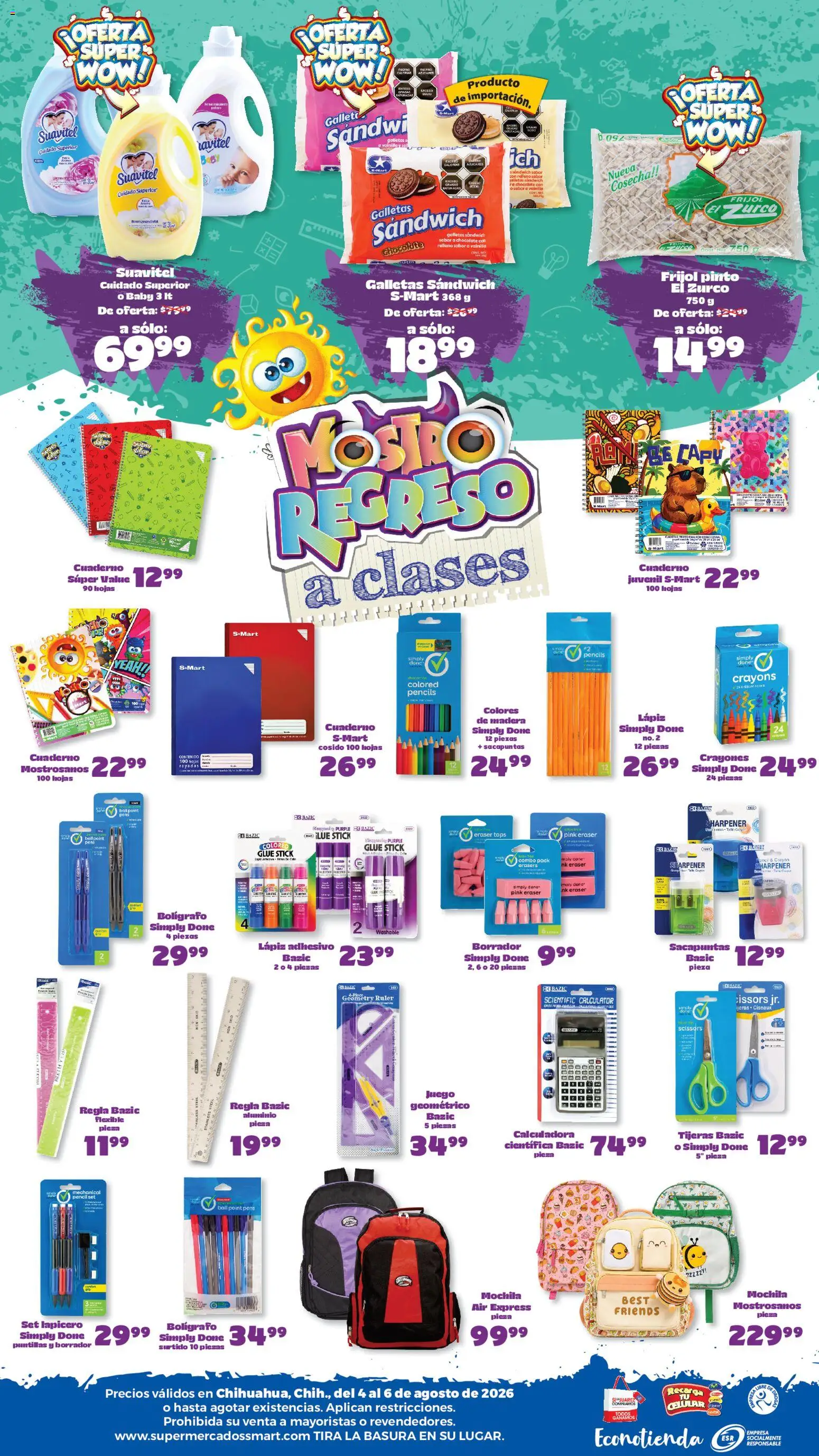 Vista previa las ofertas de la tienda S-Mart - S-Mart folleto Ofertas de feria Chihuahua desde el 04/08/2026 
