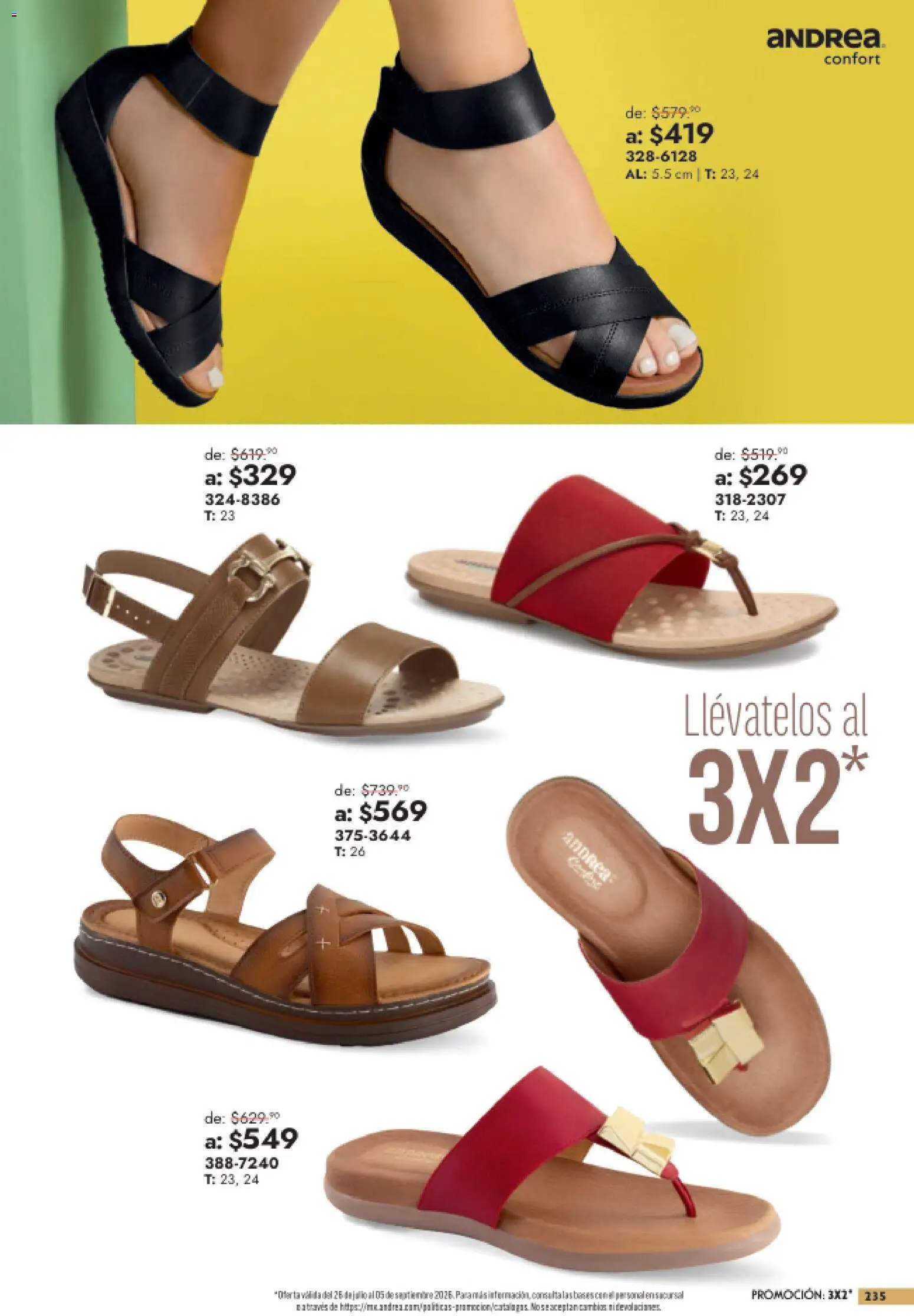 Vista previa las ofertas de la tienda Andrea - Andrea catálogo Outlet desde el 26/07/2026 