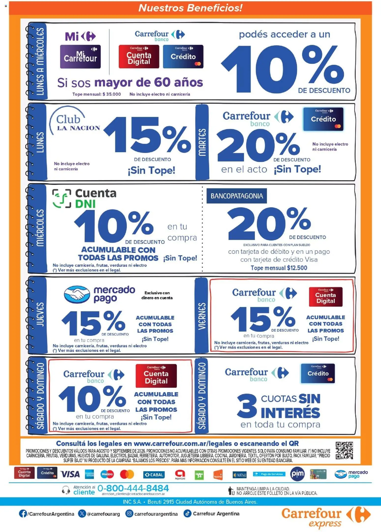Vista previa del folleto de la tienda Carrefour válido desde el 28/08/2026 - Campana, Verduras, Huevos