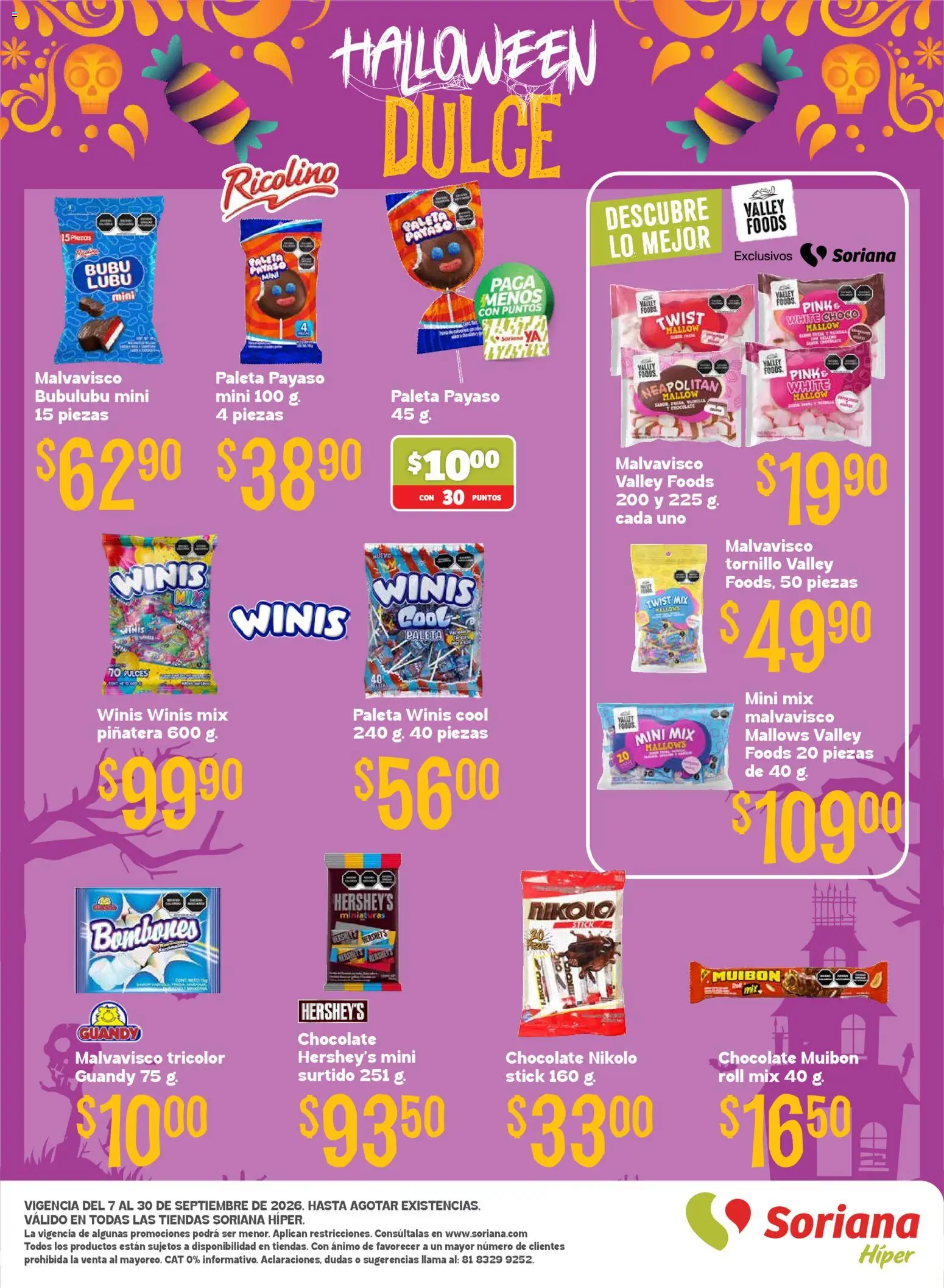 Vista previa las ofertas de la tienda Soriana - Soriana Halloween y Día de muertos Híper Nacional desde el 08/09/2026 
