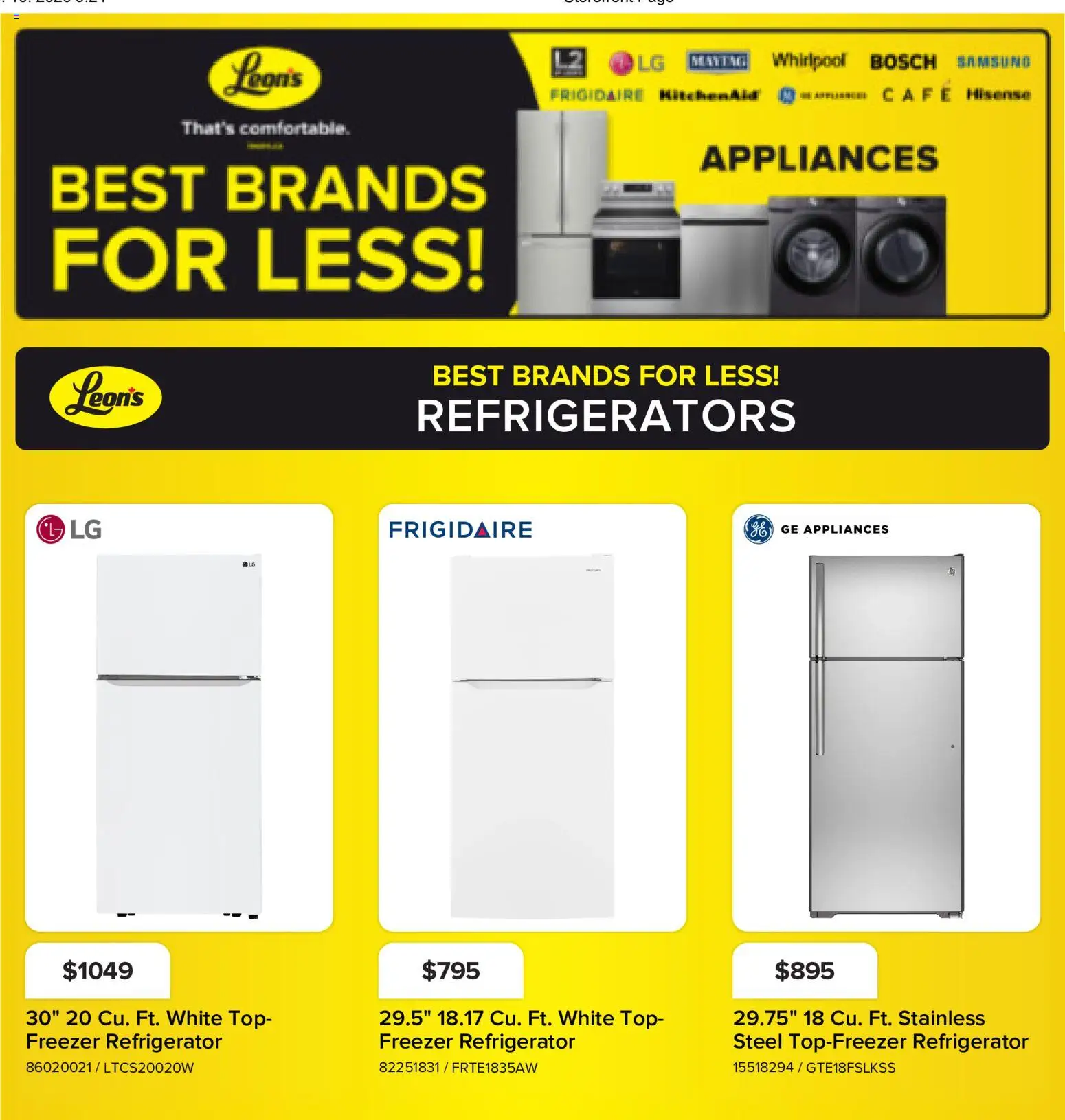 Preview of leaflet Leon's flyer - BBFL Appliances from shop Leon's is valid from Oct 08, 2026