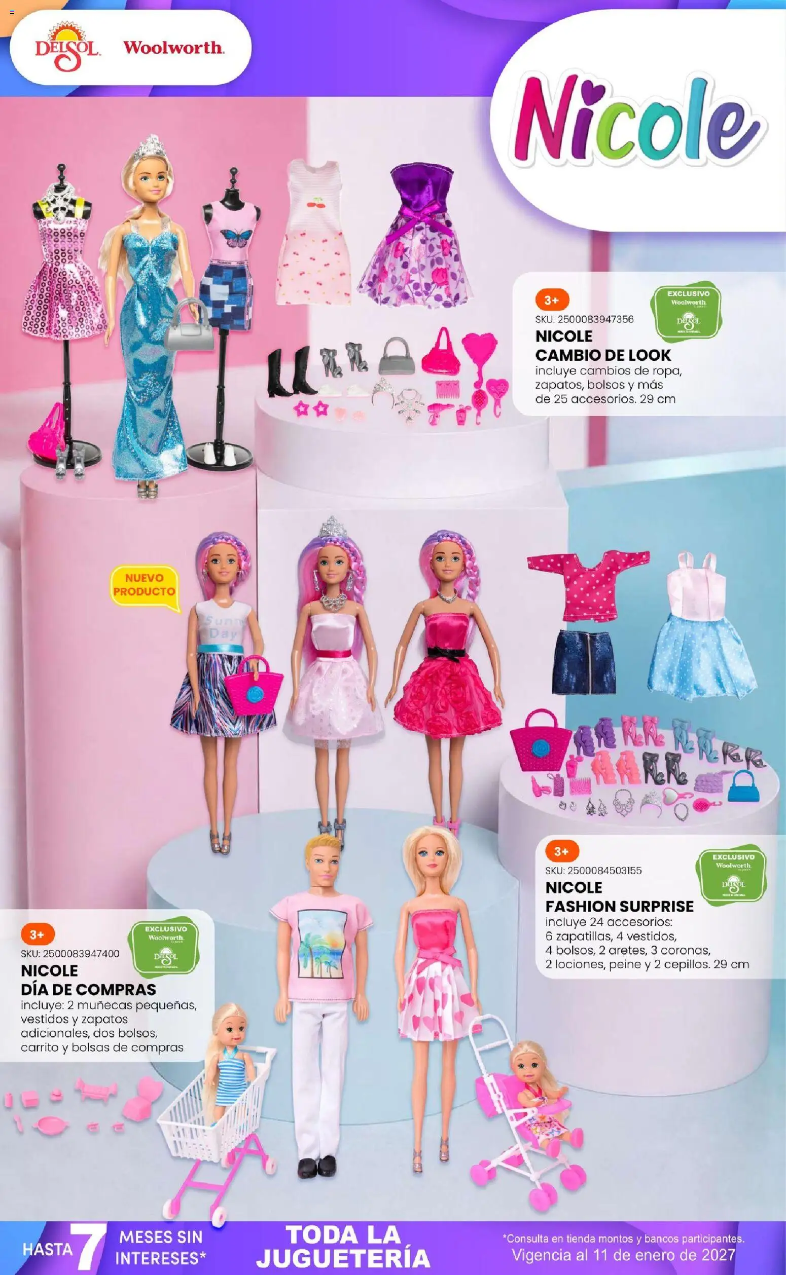 Vista previa las ofertas de la tienda Del Sol y Woolworth - Del Sol y Woolworth catálogo El Castillo del Juguete desde el 01/10/2026 - Zapatos, Peine
