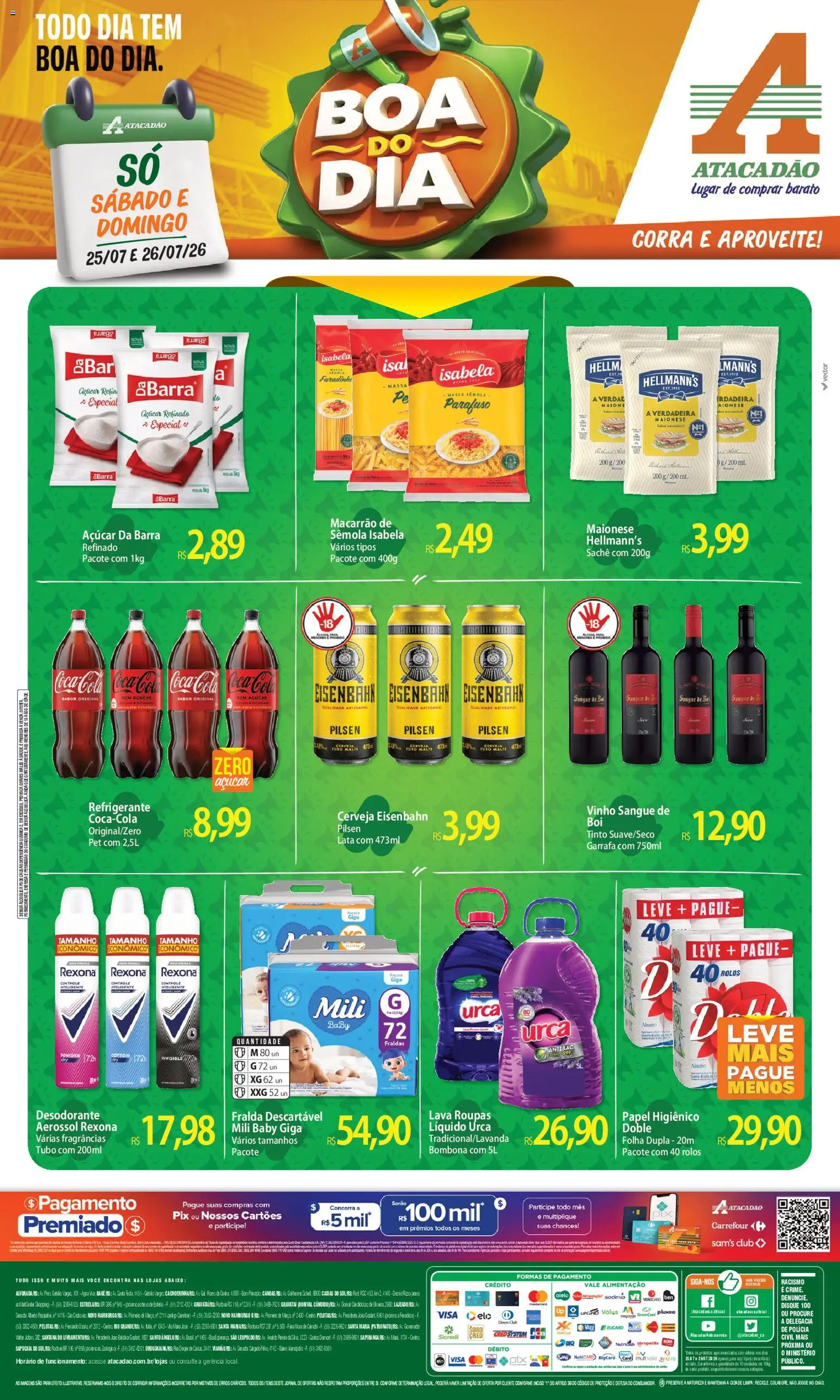 Pré-Visualização do folheto "Atacadão ofertas - RS" da loja Atacadão válido a partir de 25/07/2026