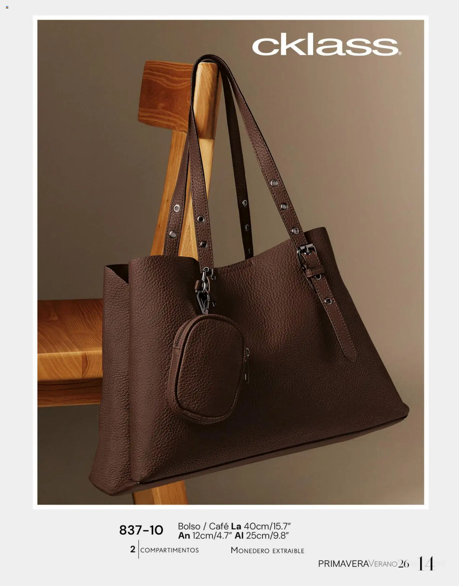 Vista previa las ofertas de la tienda Cklass - Catálogo Handbags desde el 02/01/2026 - Café, Bolso, Monedero