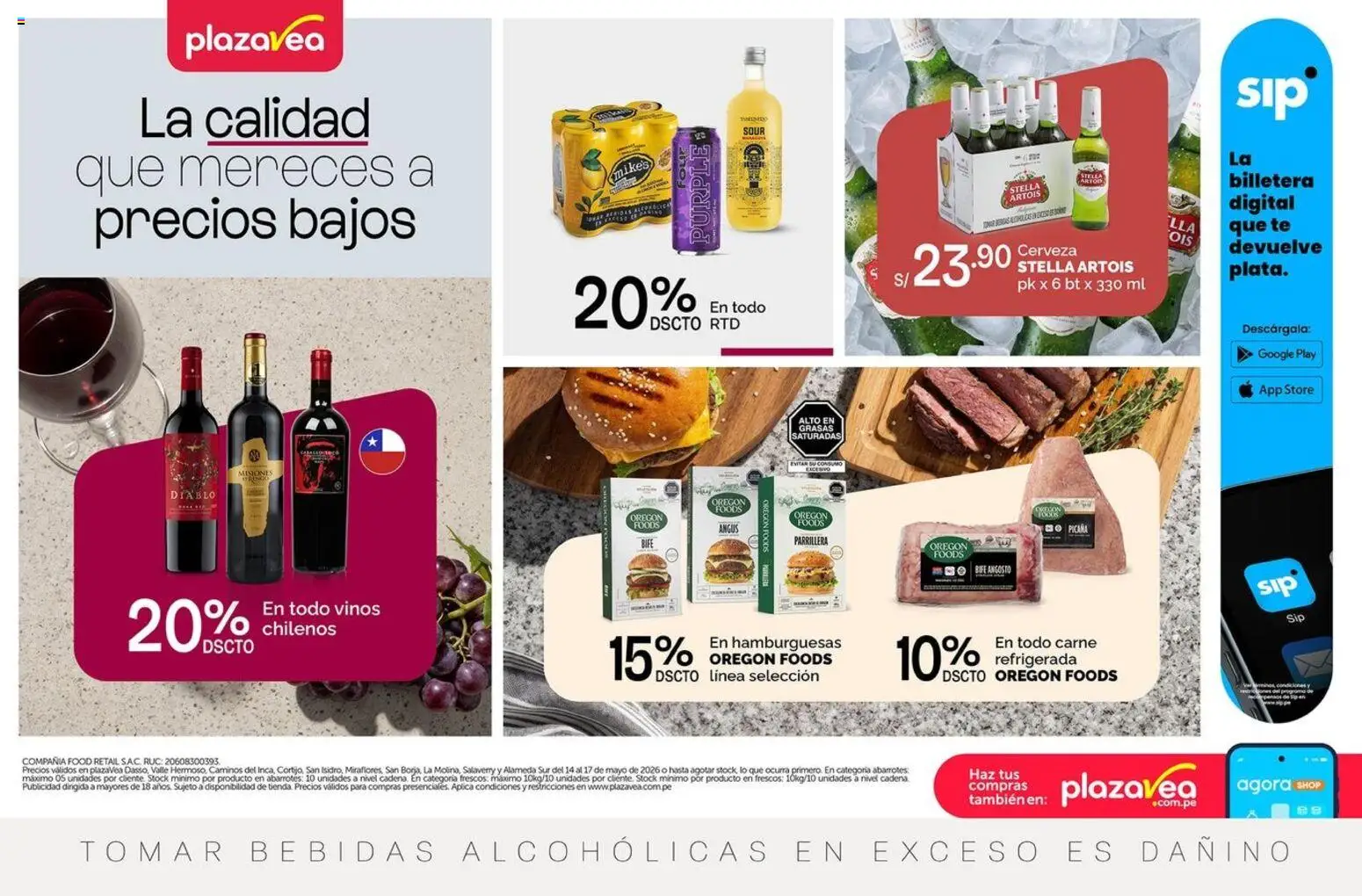 Vista previa de Plaza Vea - AVISO BOMBA CLUSTER 02 de la tienda Plaza Vea válido desde 14/05/2026