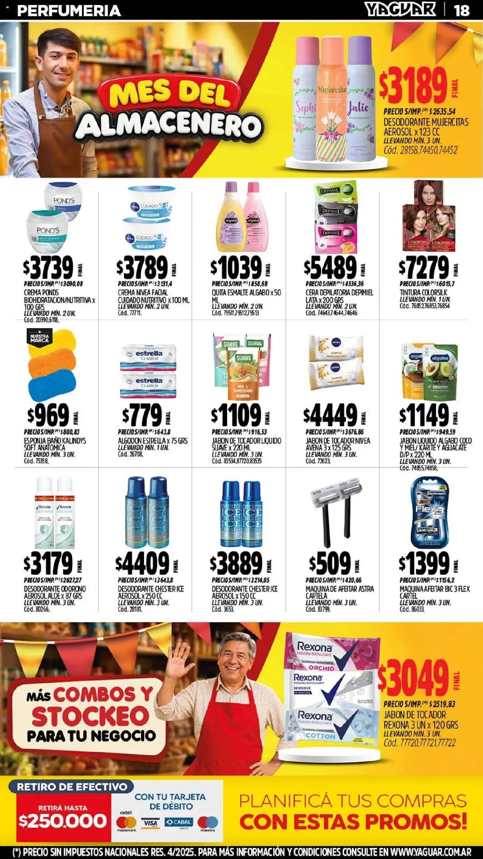 Vista previa del folleto de la tienda Yaguar válido desde el 28/09/2026 - Coco, Baño, Desodorante, Maquina de afeitar, Jabón líquido, Tintura, Esponja, Cera
