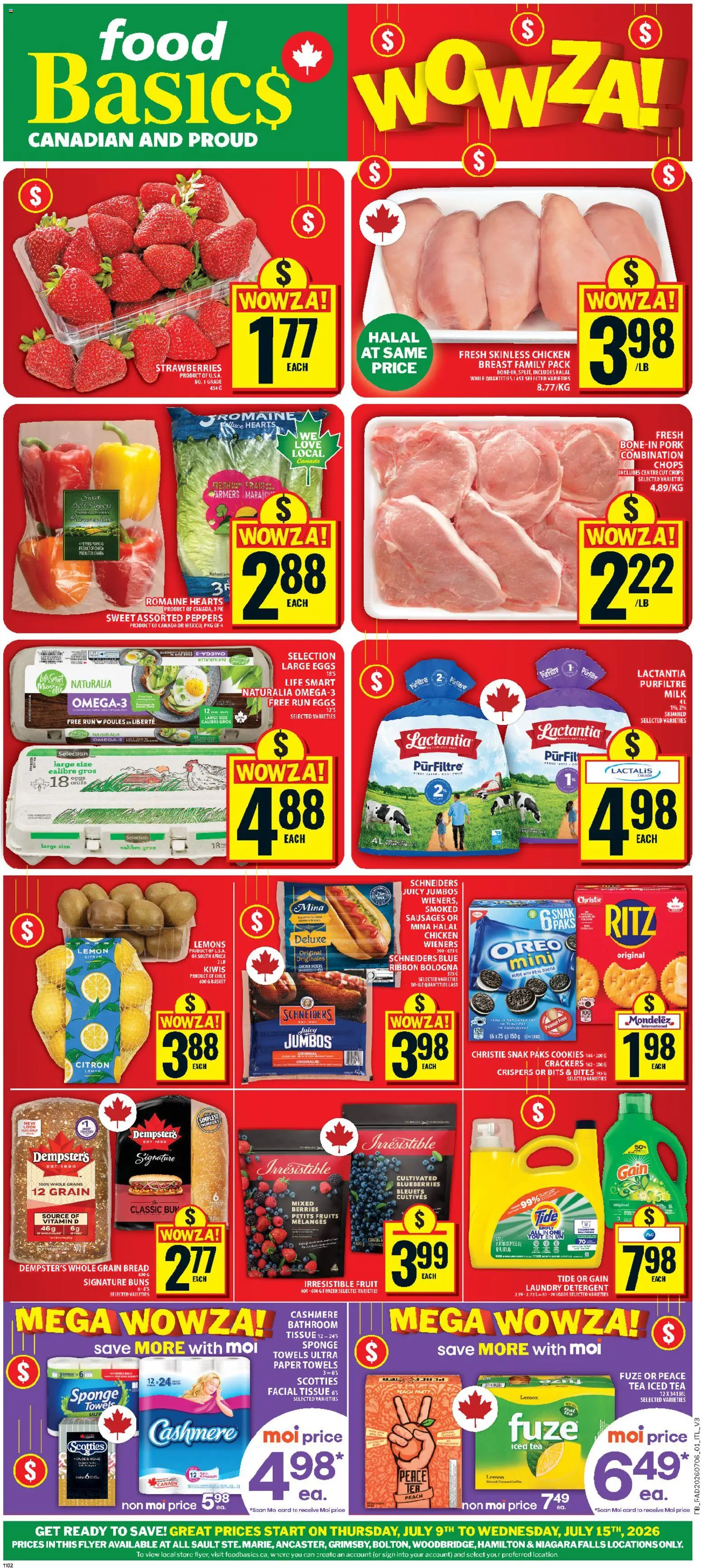 Preview of leaflet Food Basics weekly flyer - Ancaster from shop Food Basics is valid from Jul 09, 2026