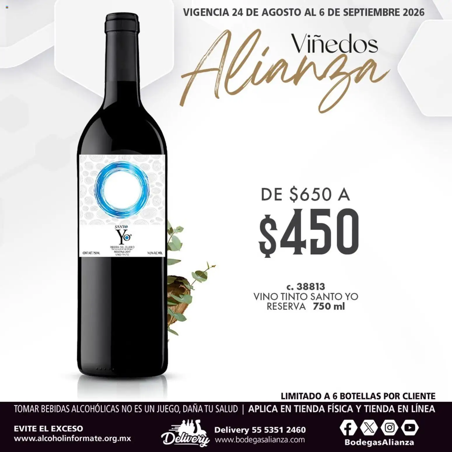 Vista previa las ofertas de la tienda Bodegas Alianza - Bodegas Alianza catálogo Viñedos Alianza desde el 24/08/2026 