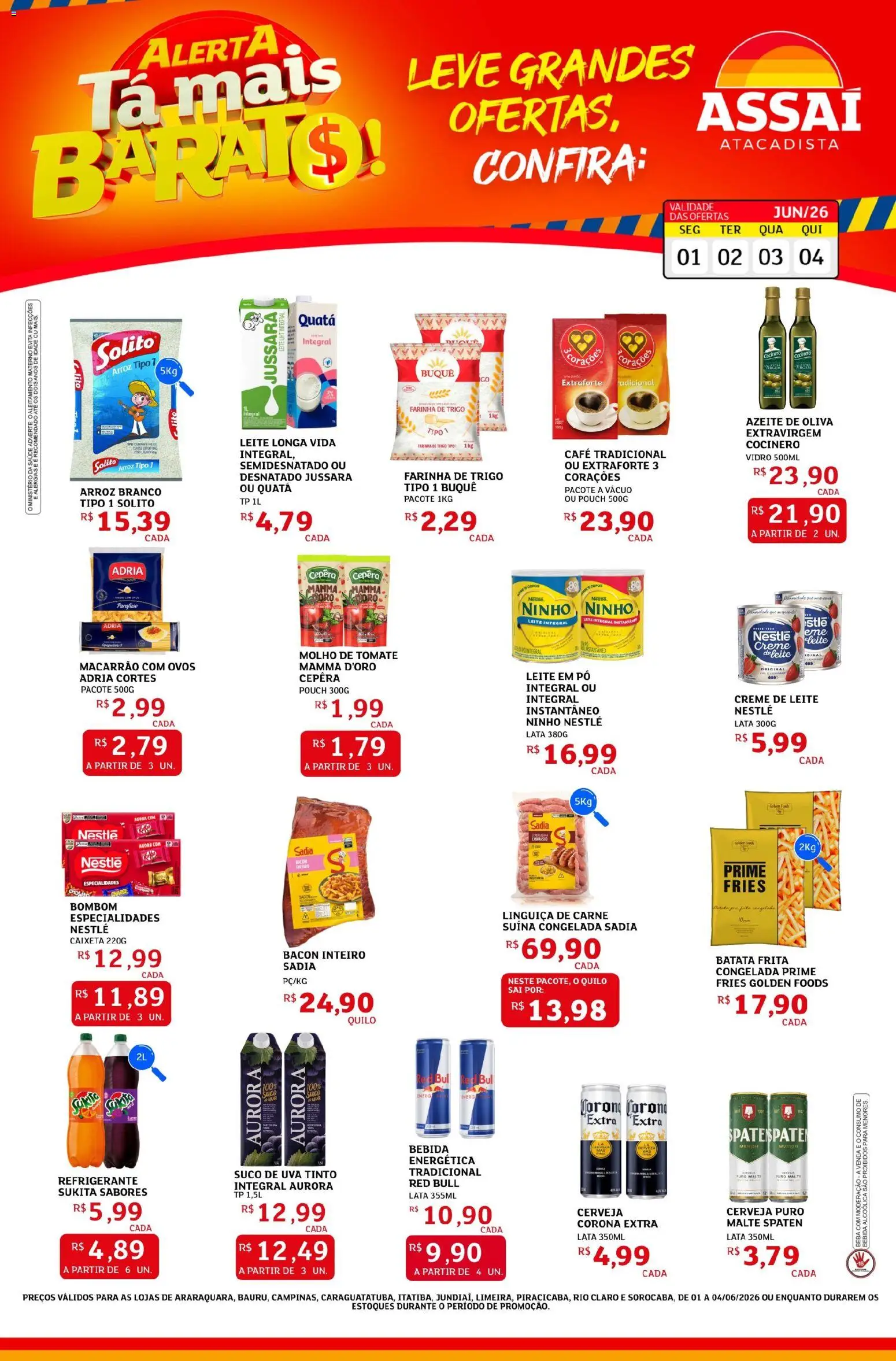 Pré-Visualização do folheto "Assaí Atacadista ofertas - SP" da loja Assaí Atacadista válido a partir de 01/06/2026