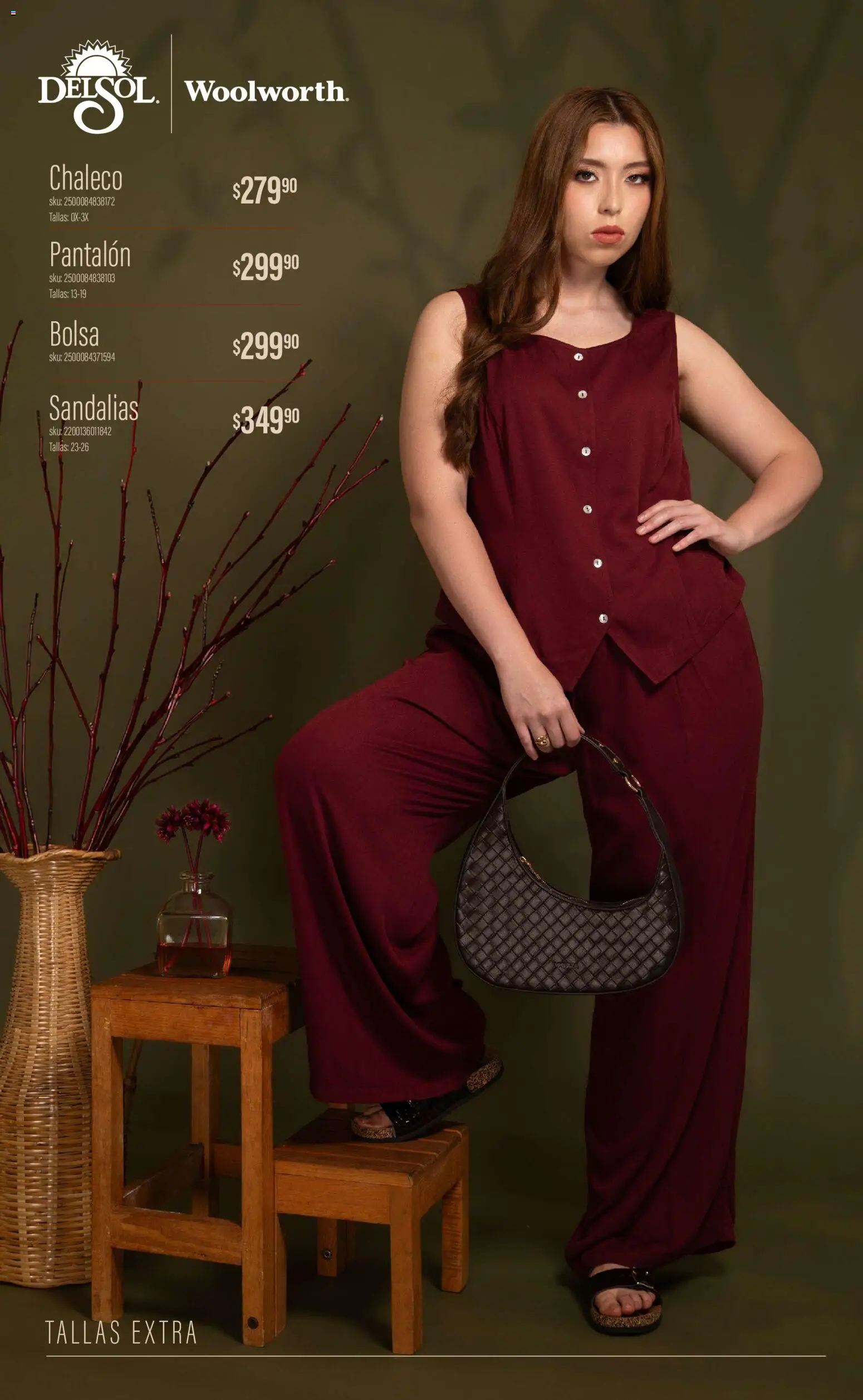 Vista previa las ofertas de la tienda Del Sol y Woolworth - Del Sol y Woolworth catálogo Luce el Otoño en Tiendas desde el 01/10/2026 - Bolsa, Sandalias, Chaleco