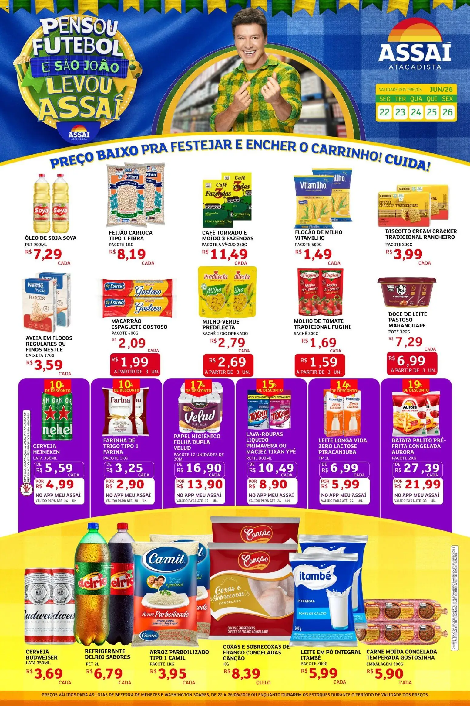 Pré-Visualização do folheto "Assaí Atacadista ofertas - CE" da loja Assaí Atacadista válido a partir de 22/06/2026