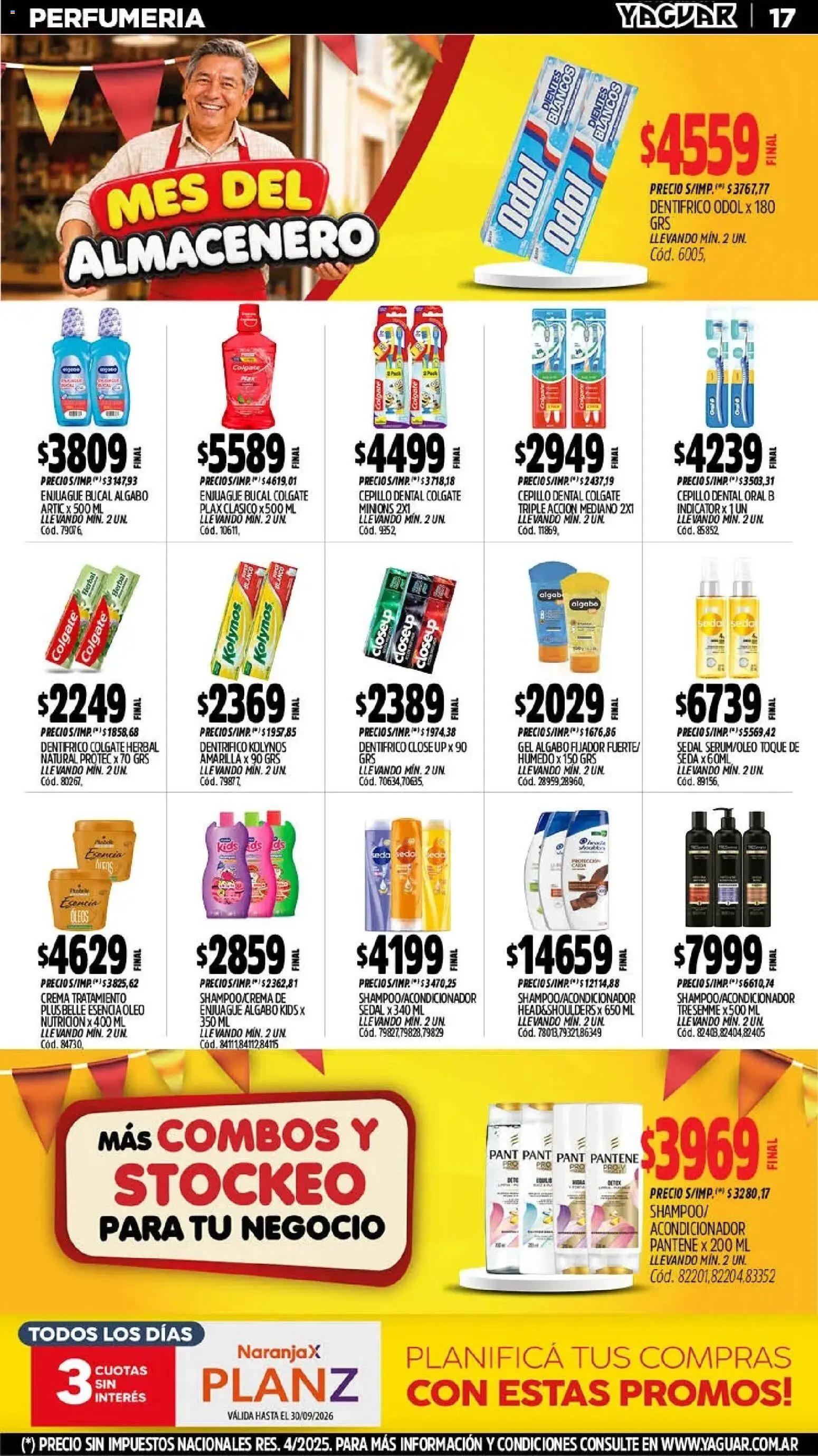 Vista previa del folleto de la tienda Yaguar válido desde el 28/09/2026 - Crema, Cepillo, Enjuague bucal, Acondicionador, Fijador