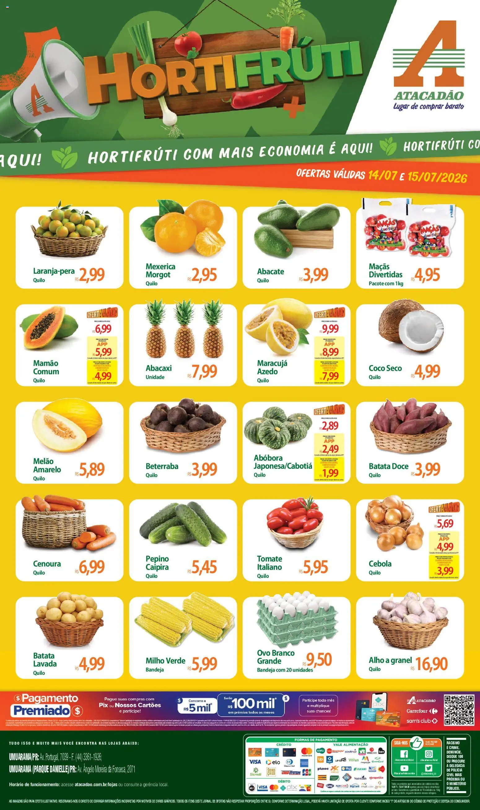 Pré-Visualização do folheto "Atacadão ofertas - PR" da loja Atacadão válido a partir de 14/07/2026