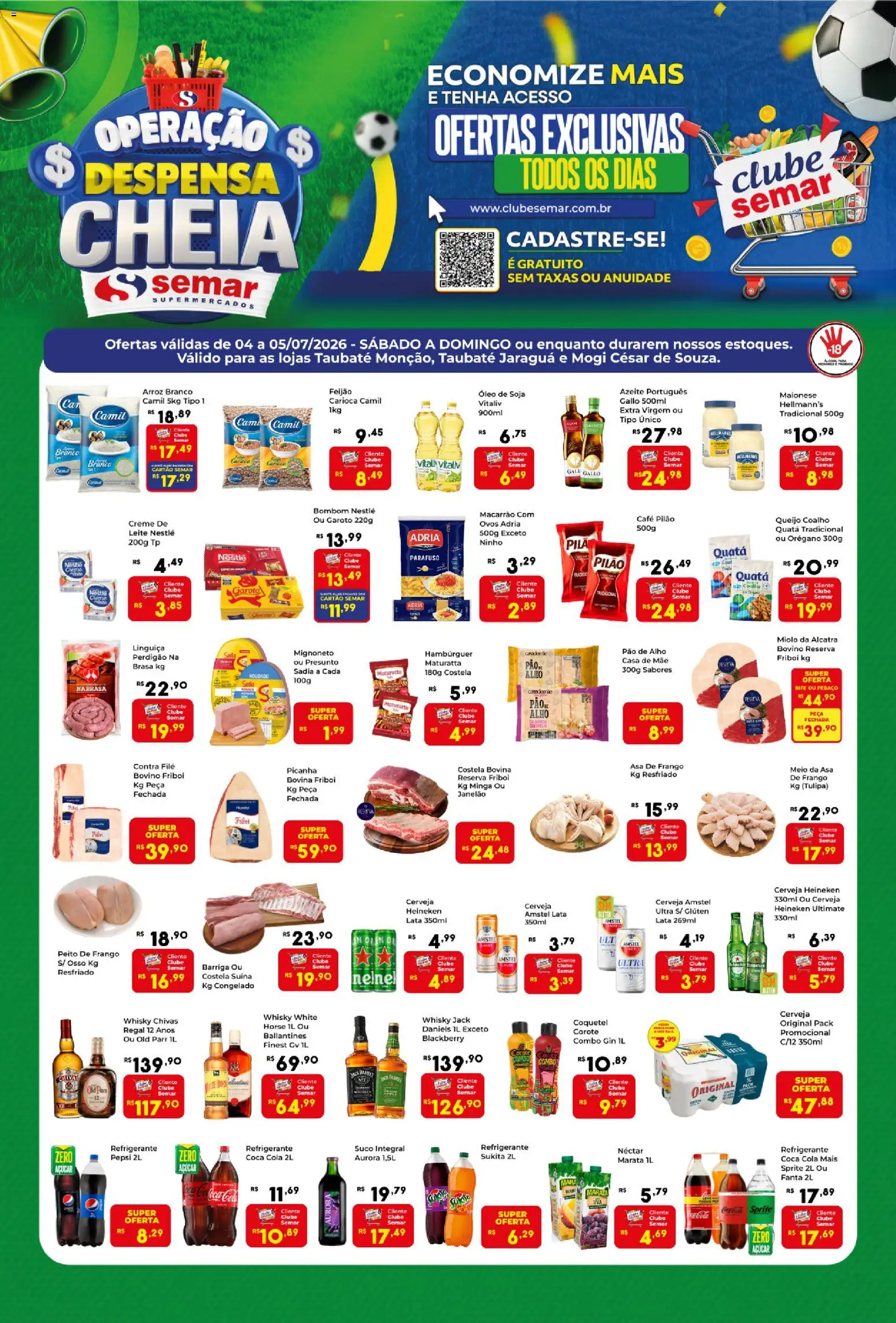 Pré-Visualização do folheto "Semar Supermercado ofertas Despensa Cheia" da loja Semar Supermercado válido a partir de 04/07/2026