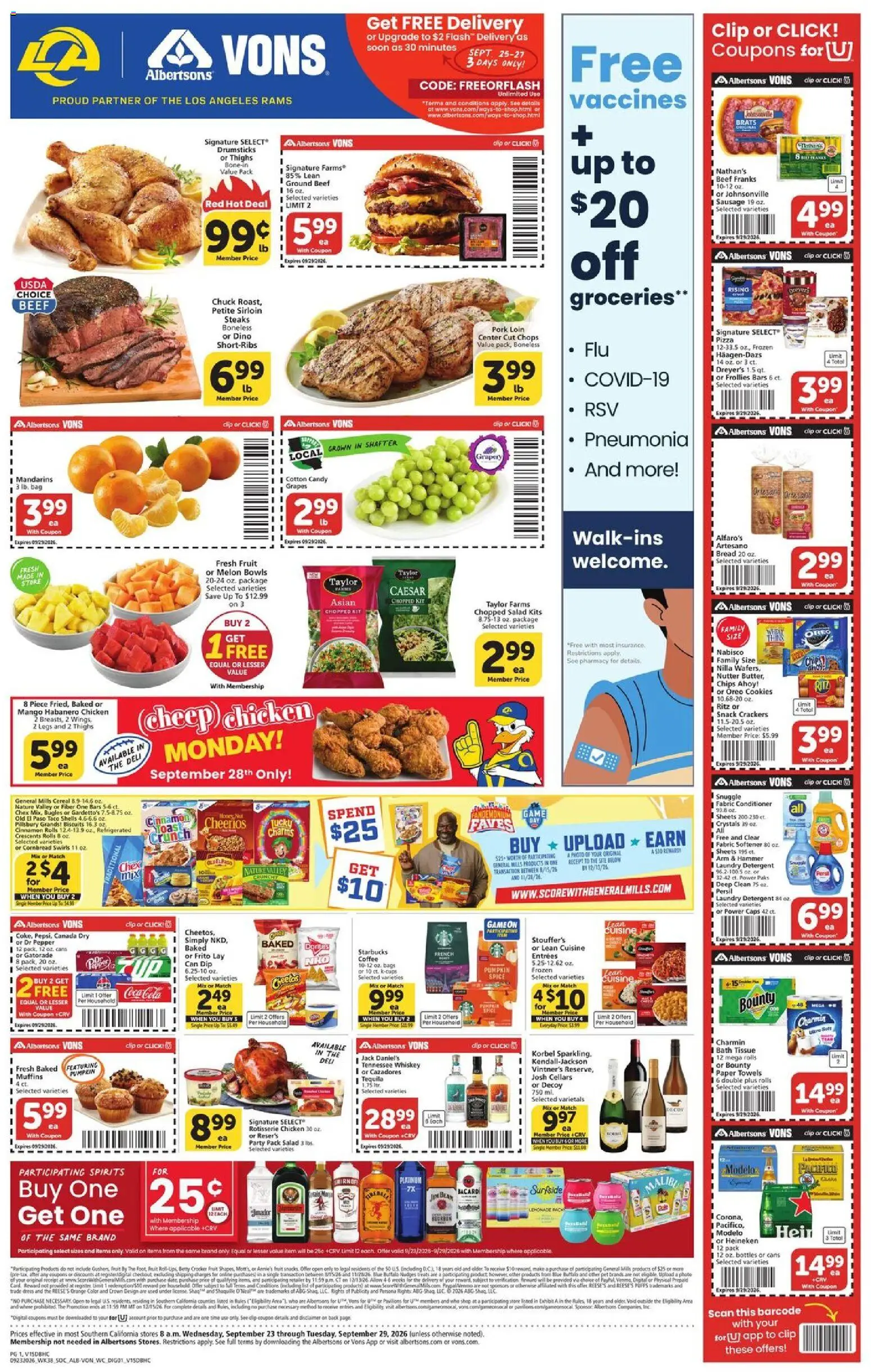 Ad Preview of Vons Vons Weekly Ad from 09/23/2026