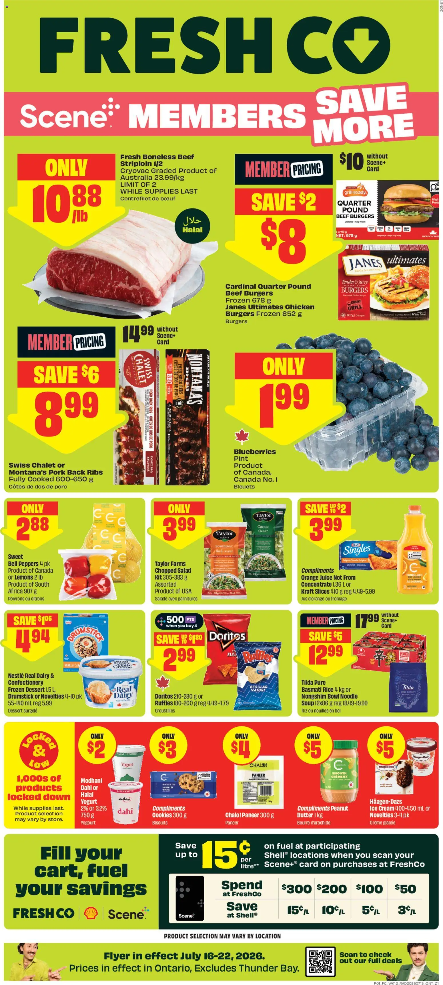 Preview of leaflet FreshCo weekly flyer / circulaire from shop FreshCo is valid from Jul 16, 2026