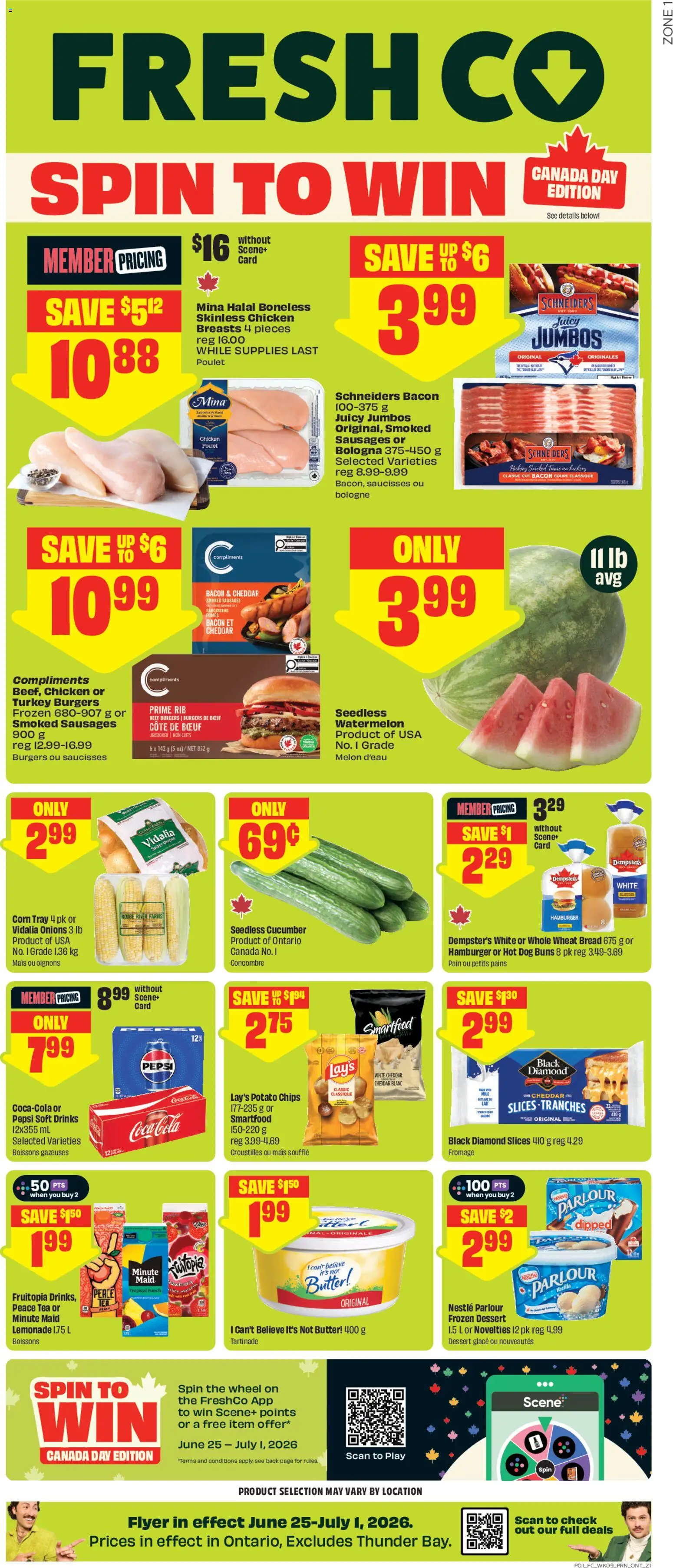 Preview of leaflet FreshCo weekly flyer / circulaire from shop FreshCo is valid from Jun 25, 2026