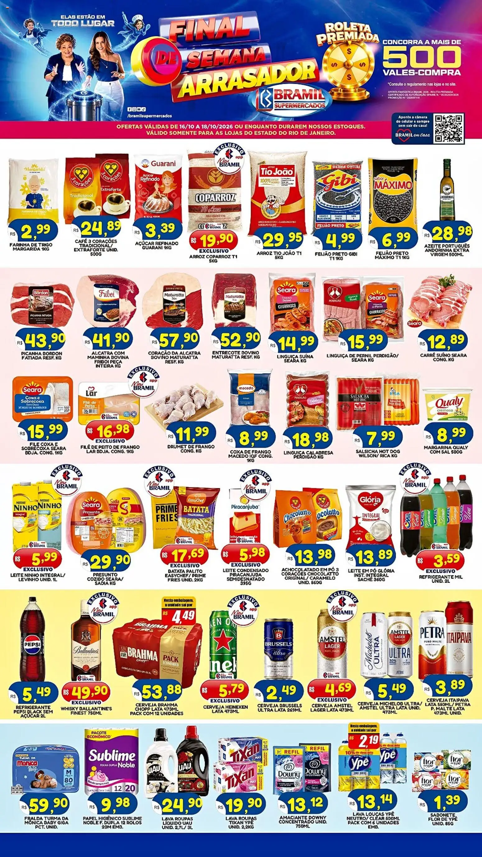 Pré-Visualização do folheto "Bramil Supermercados - Ofertas da semana" da loja Bramil Supermercados válido a partir de 16/10/2026