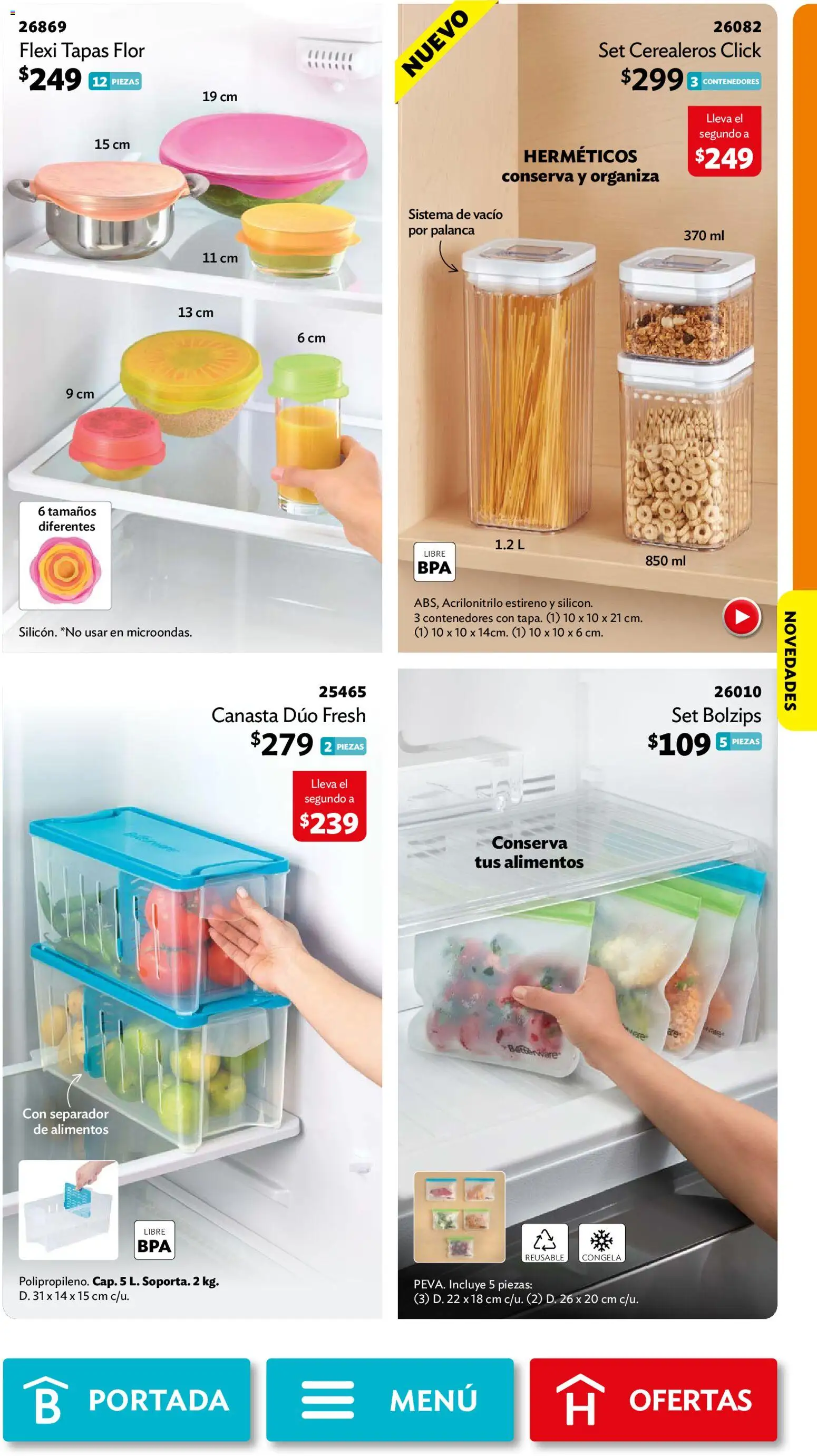 Vista previa las ofertas de la tienda Betterware - Betterware campaña 10 2026 desde el 28/09/2026 - Alimentos, Canasta