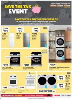 Preview of leaflet Home Hardware flyer - Save the tax event from shop Home Hardware is valid from Sep 24, 2026