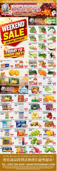 Preview of leaflet Oceans weekly flyer - Grant’s Foodmart from shop Oceans is valid from Oct 30, 2026